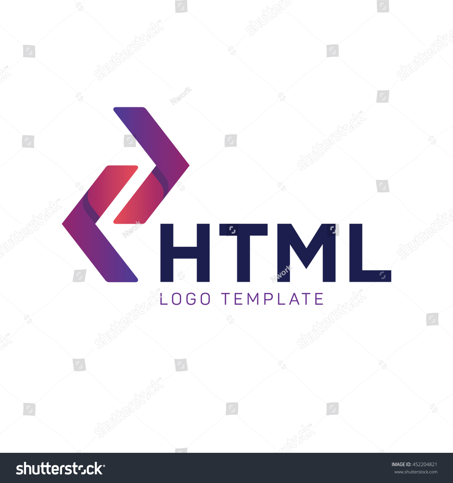 Abstract Html Code Logo Design Stock Vector 452204821 - Shutterstock