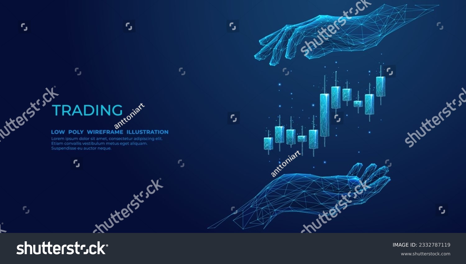 SVG of Abstract Human Hand Holding Candlestick. Stock Market and Investment Concept. Protection of Graph Chart on Technological Blue Background. Low Poly Wireframe Vector Illustration with 3D Effect.
 svg