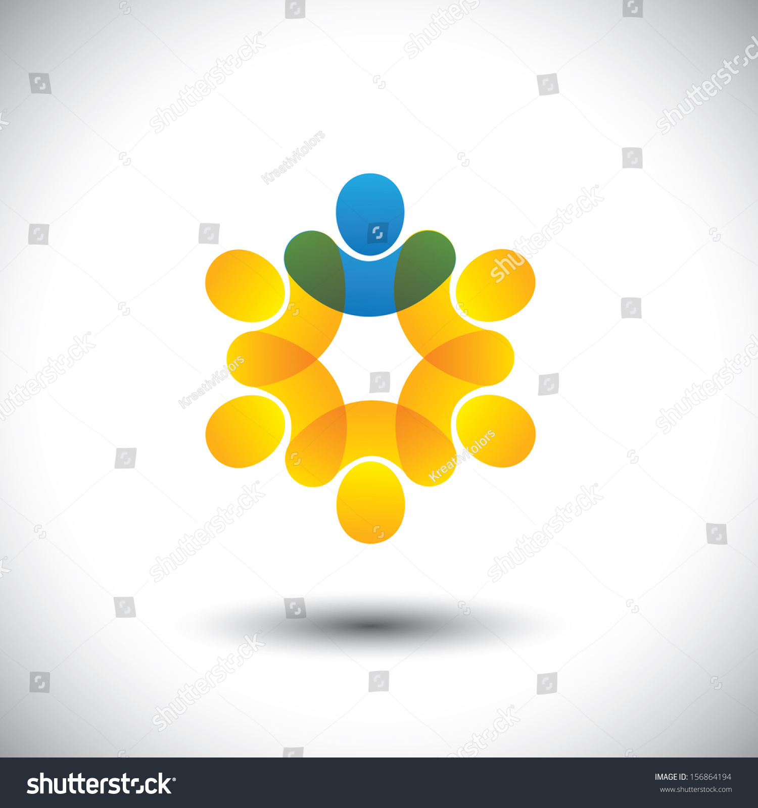 Abstract Icons People Leader Circle Leadership Stock Vector Royalty