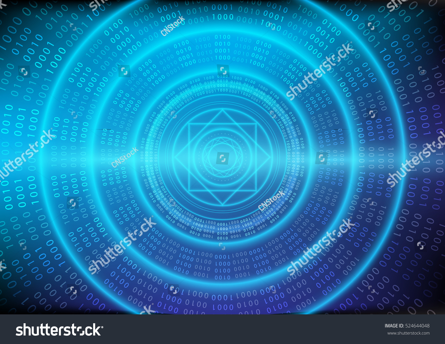 SVG of Abstract information and the future of technology. The combination of Mandalas design with the binary code. svg