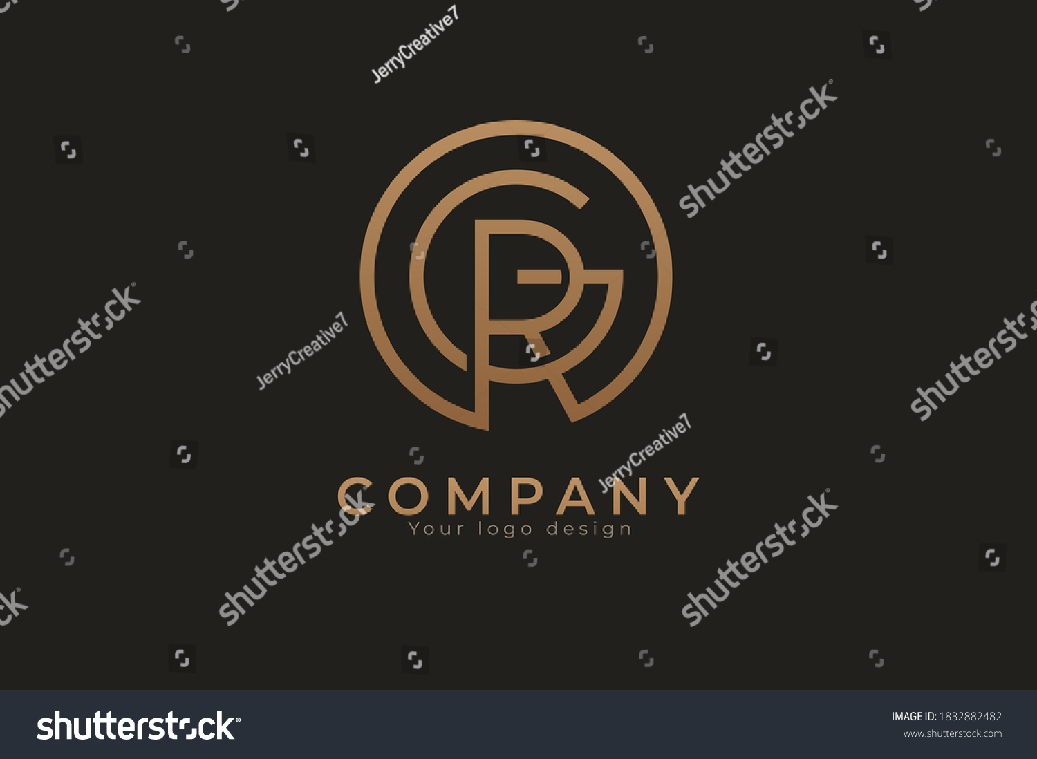 Abstract Initial Letter G R Logousable Stock Vector (Royalty Free ...