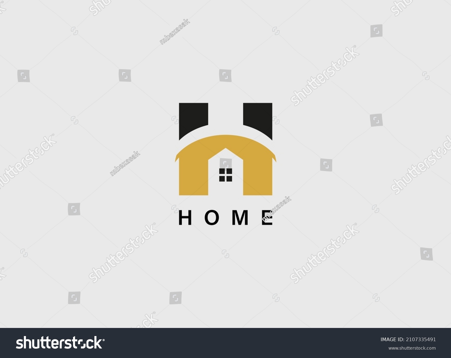 Abstract Initial Letter H House Logo Stock Vector (Royalty Free ...