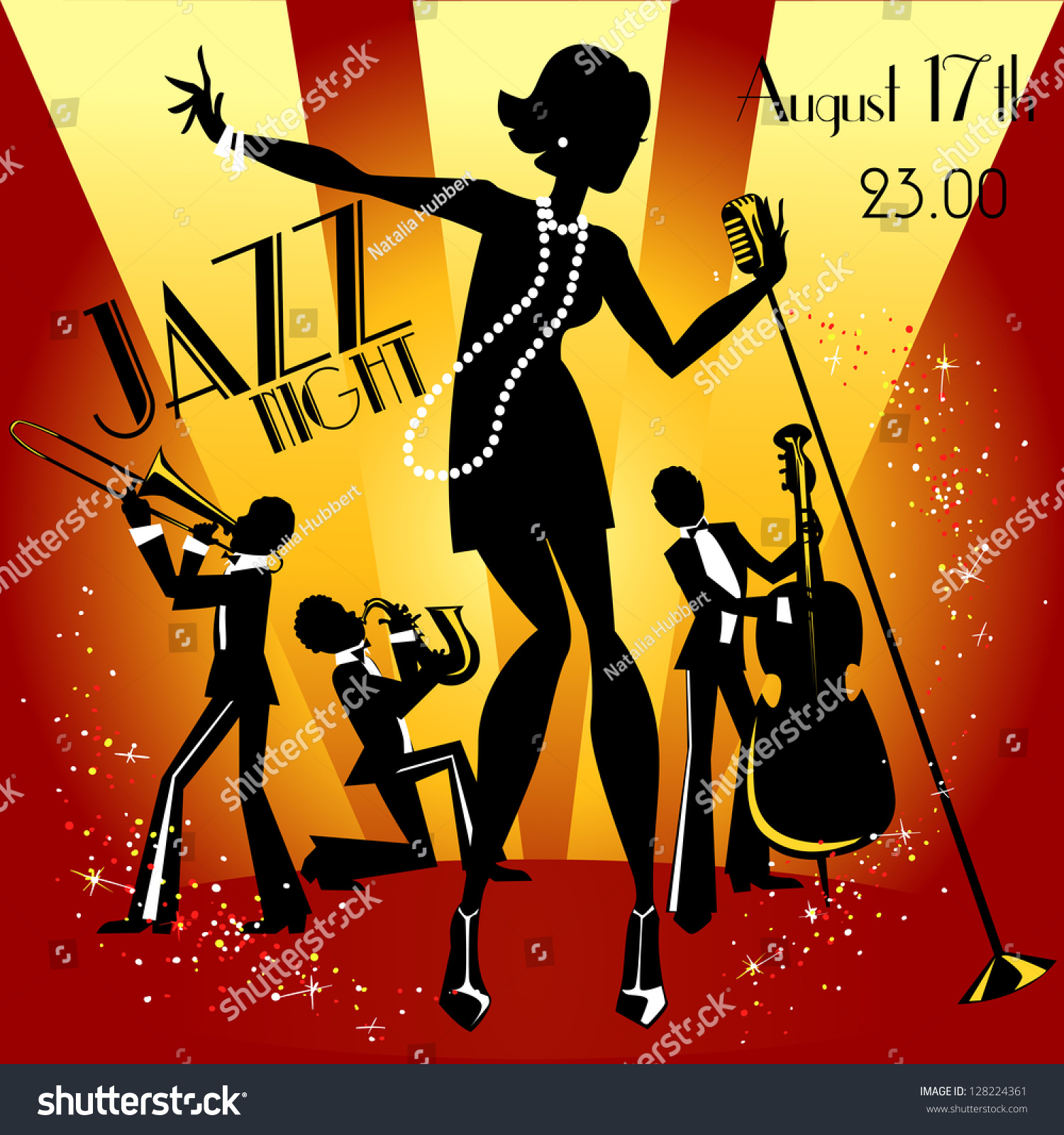 Abstract Jazz Band Jazz Music Party Stock Vector 128224361 Shutterstock