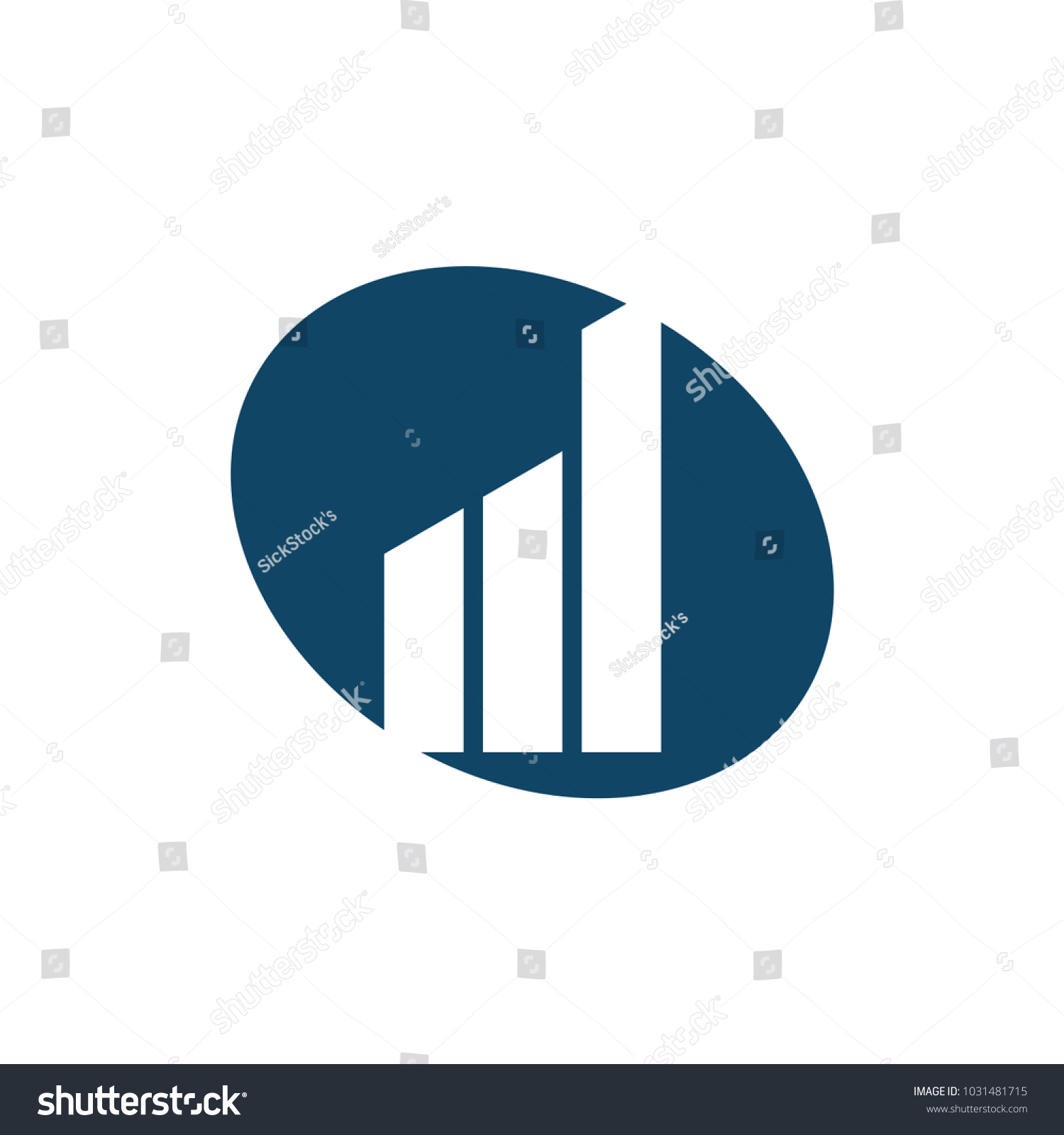 Abstract Letter D Bar Chart Logo Stock Vector Royalty Free 1031481715