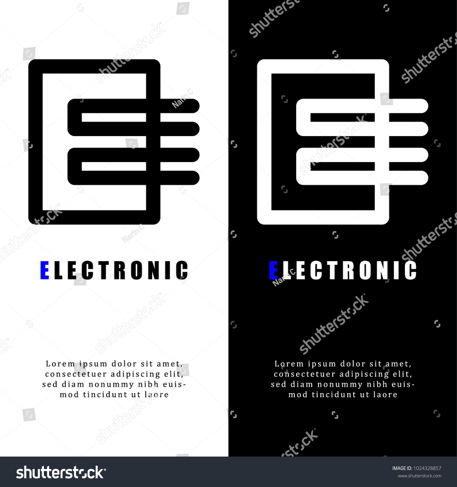 Abstract Letter E Logo Design Decorative Stock Vector Royalty Free