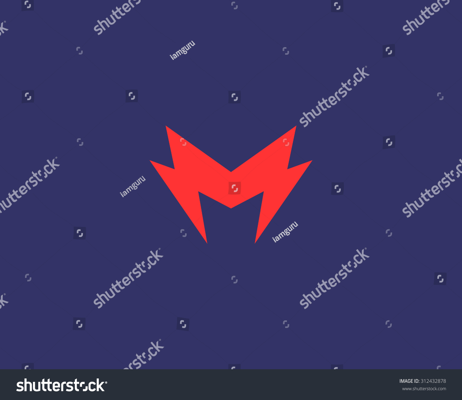 Abstract Letter M Logo Dynamic Unusual Stock Vector Royalty Free
