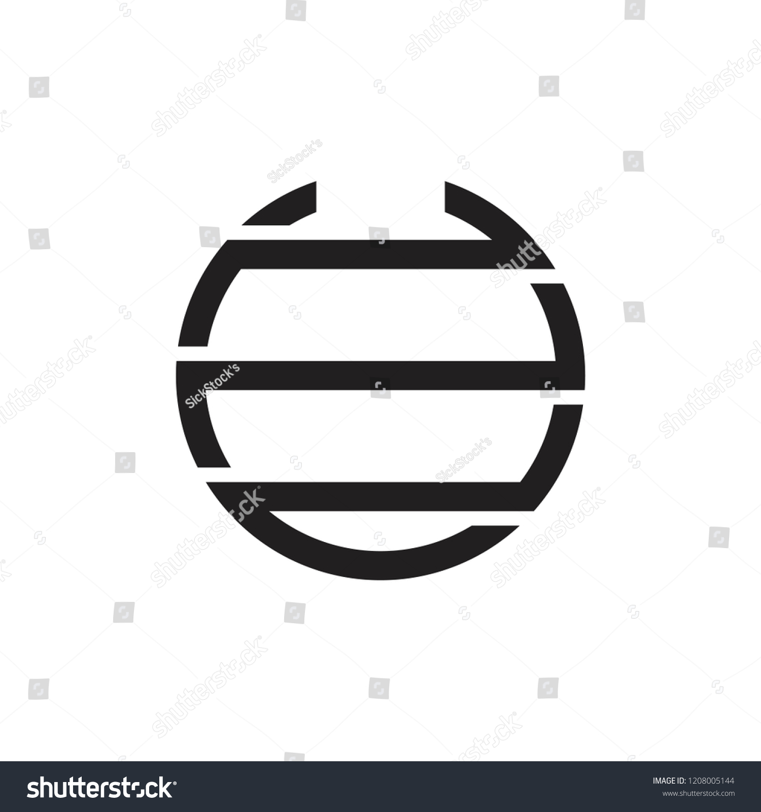 SVG of abstract letter u2 circle logo  svg