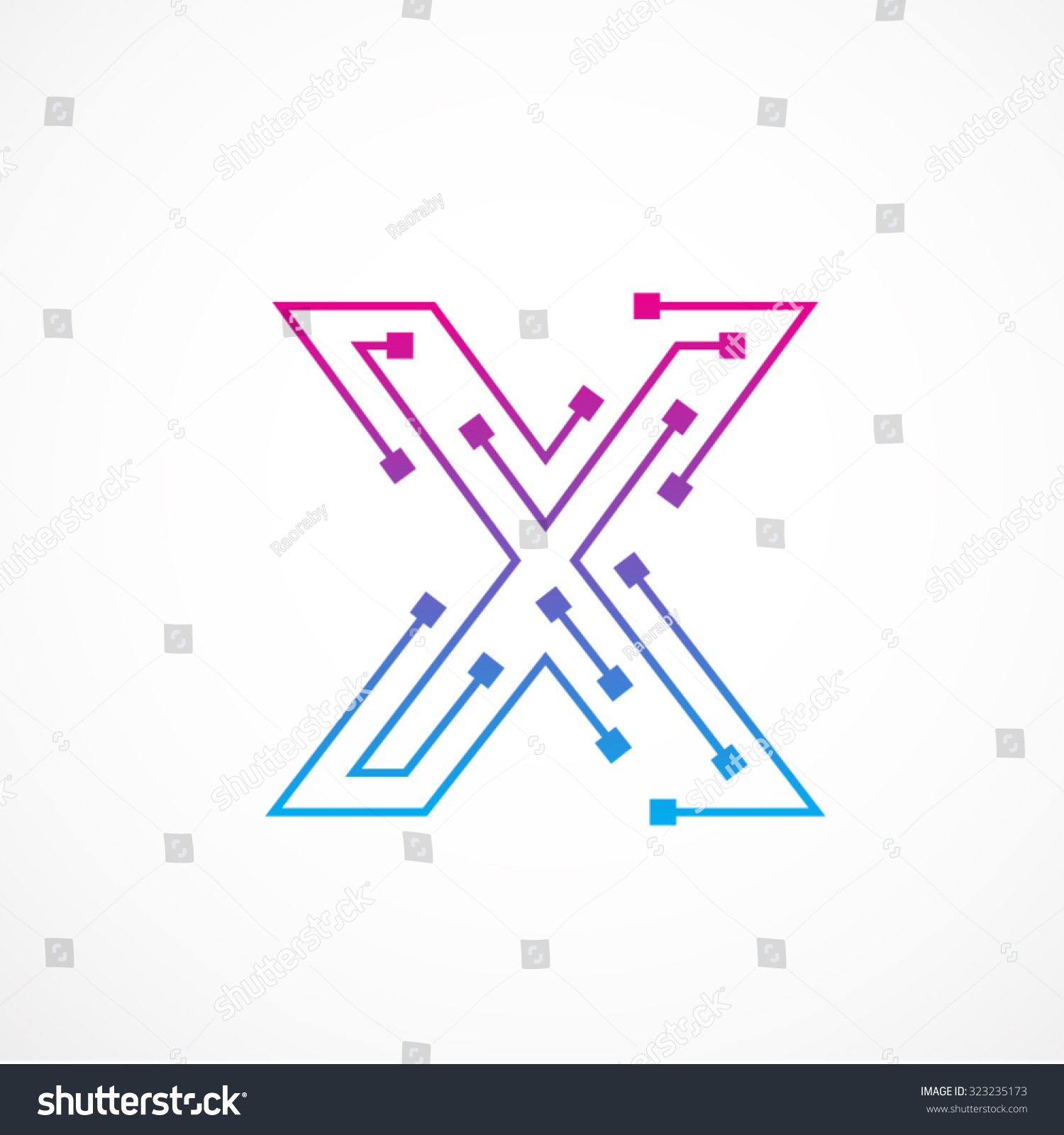 Abstract Letter X Logo Design ...