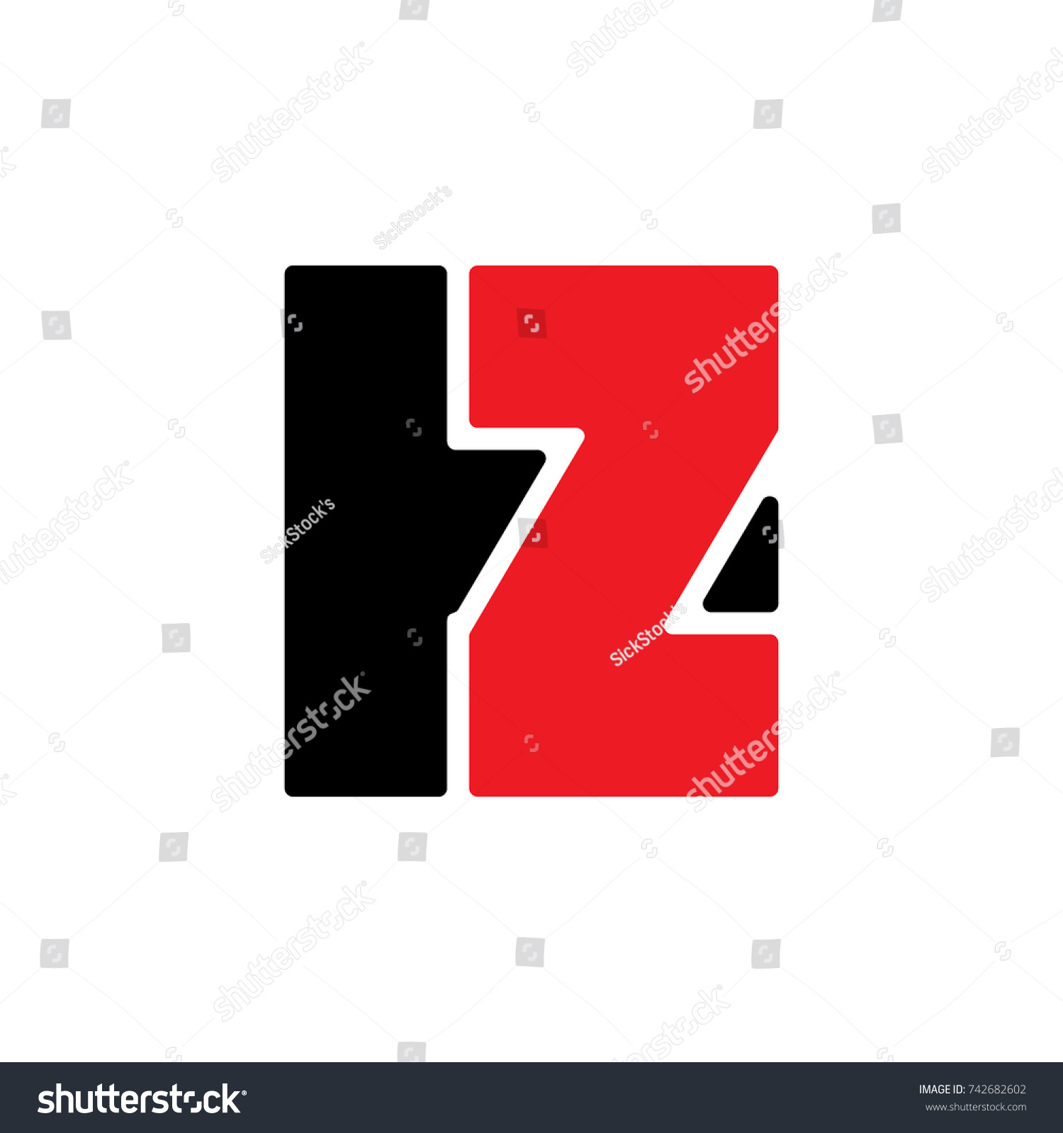 Abstract Letters Hz Logo Vector Stock Vector 742682602 - Shutterstock