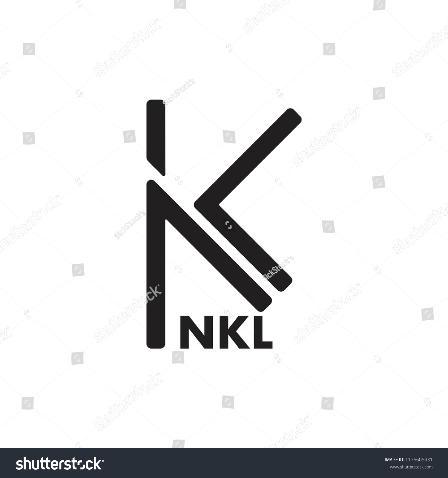 Abstract Letters Nkl Logo Vector Stock Vector Royalty Free Abstract Letters Nkl Logo Vector Stock Vector Royalty Free
