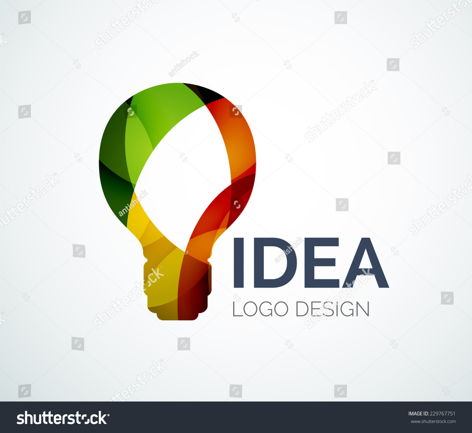 Abstract Light Bulb Logo Design Made Stock Vector (Royalty Free ...