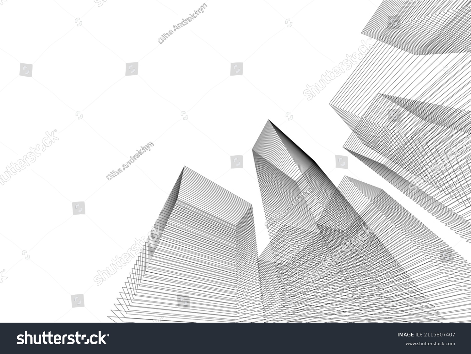 Abstract Linear Drawing Vector Illustration Stock Vector (Royalty Free ...