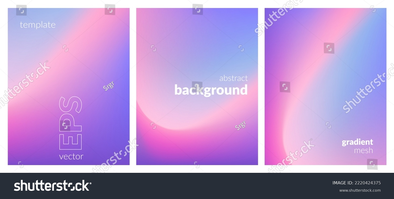 SVG of Abstract liquid background. Variation set. Color blend. Blurred fluid texture. Vibrant gradient mesh. Modern template for posters, ad banners, brochures, flyers, covers, websites. EPS vector image svg