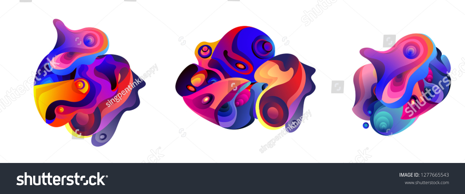 Abstract Liquid Shape Fluid Design Isolated Stock Vector (Royalty Free ...