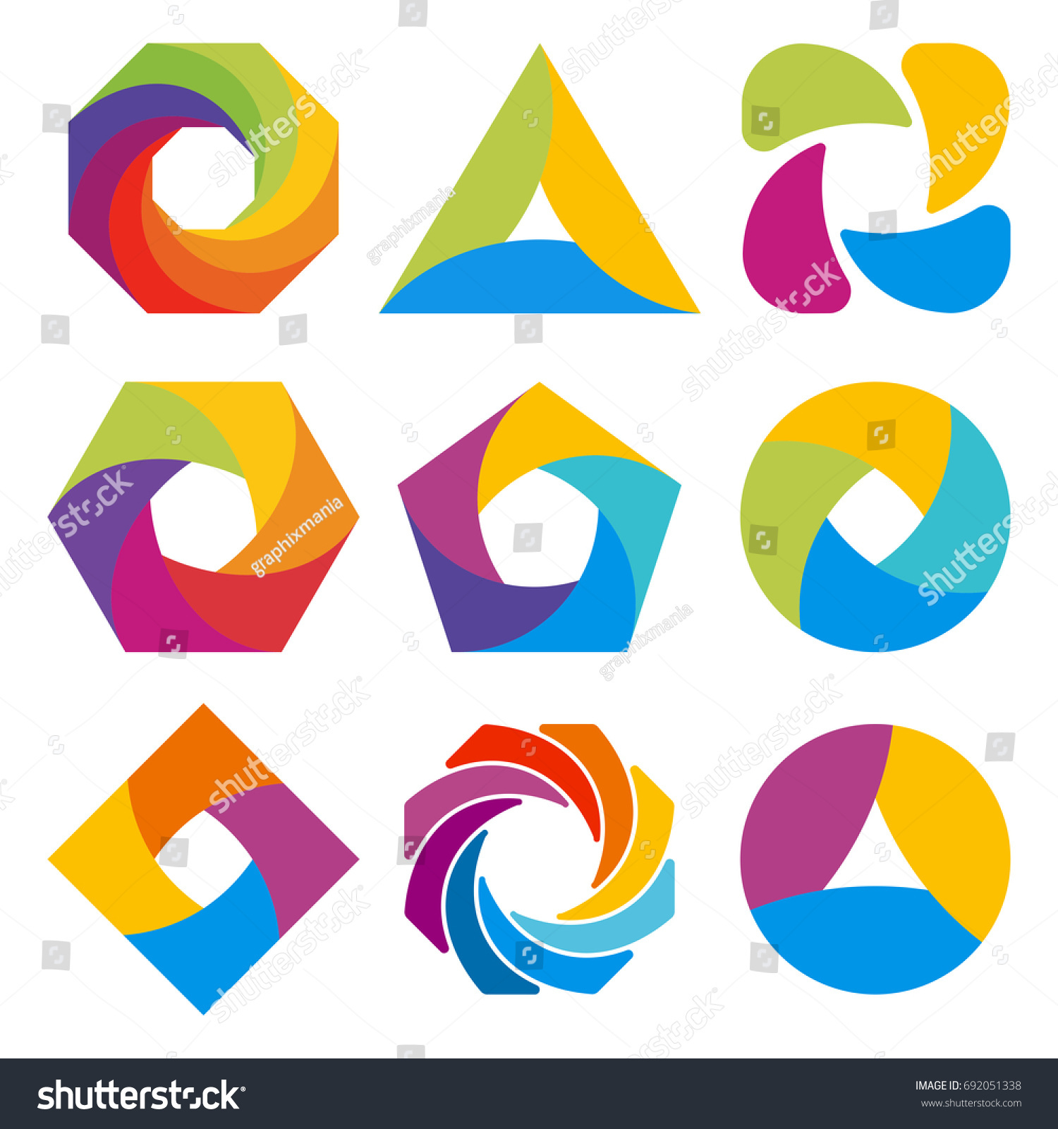 Abstract Logo Shape Design Vector Illustrations Stock Vector Royalty Free