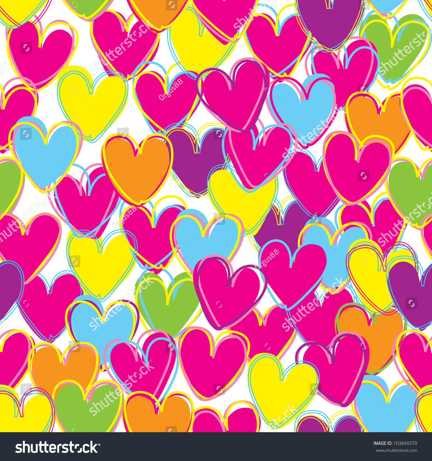 Abstract Love Seamless Background / Vector Seamless Pattern With Love ...