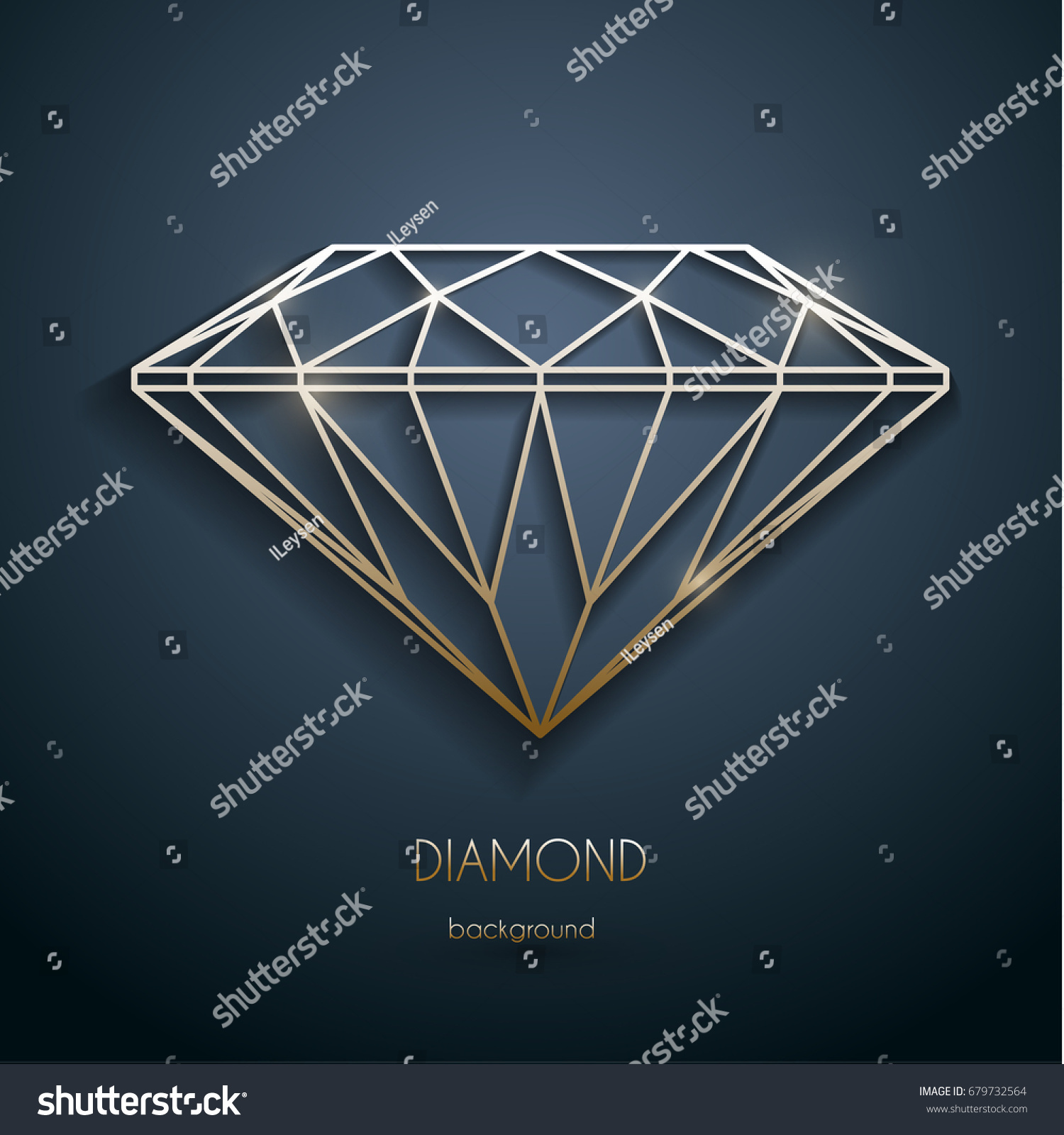 금색 다이아몬드의 윤곽선 모양을 가진 추상적 스톡 벡터(로열티 프리) 679732564 | Shutterstock