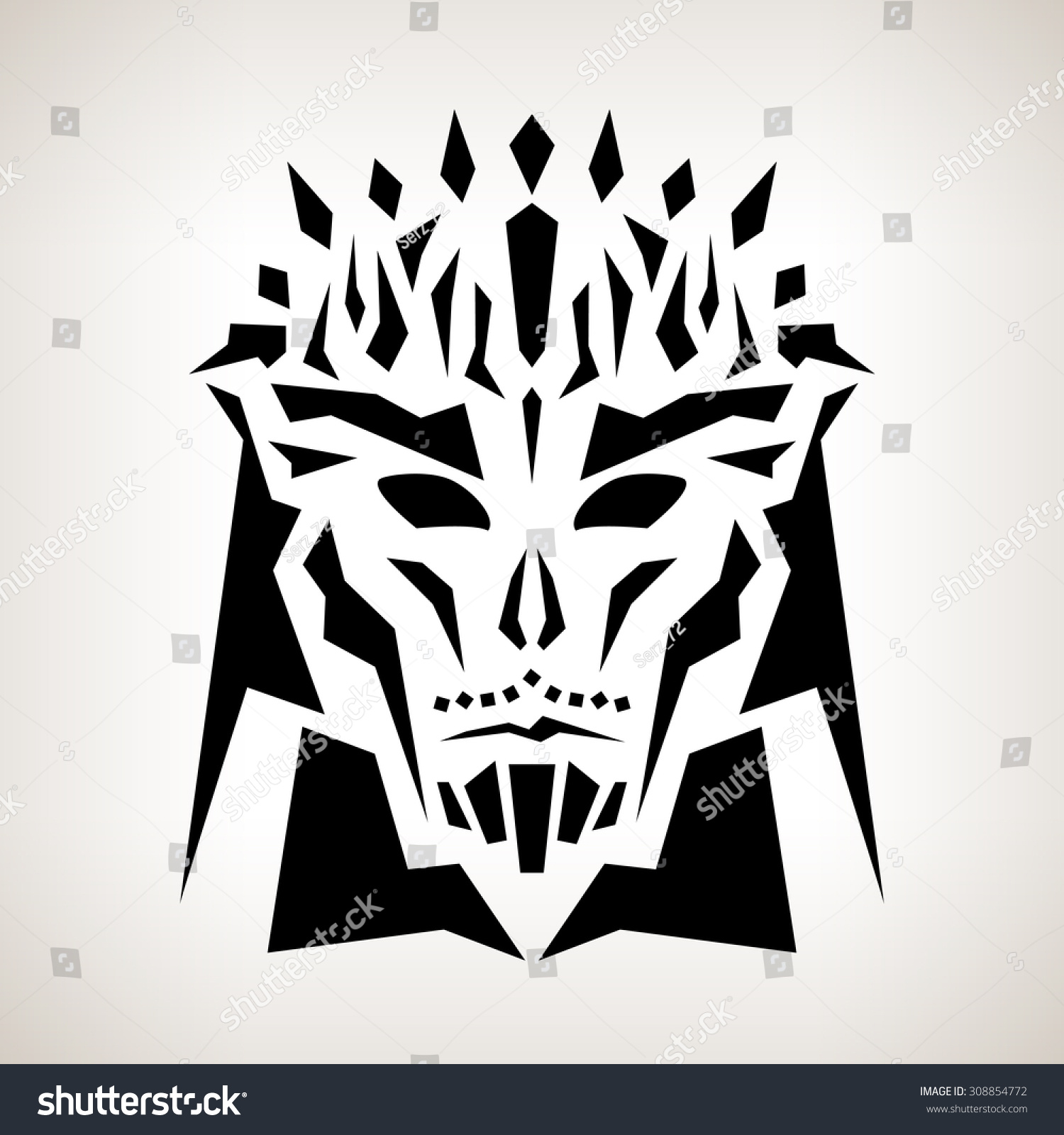 abstract mask tribal style tattoo mask stock vector 308854772 abstract mask tribal style tattoo mask stock vector 308854772