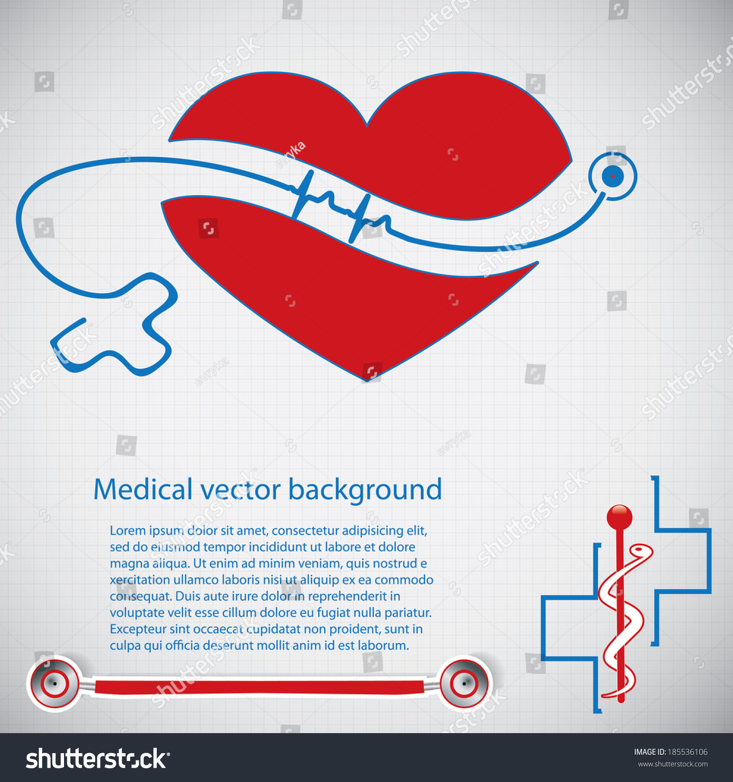 Abstract Medical Cardiology Ekg Vector Background Stock Vector (Royalty ...