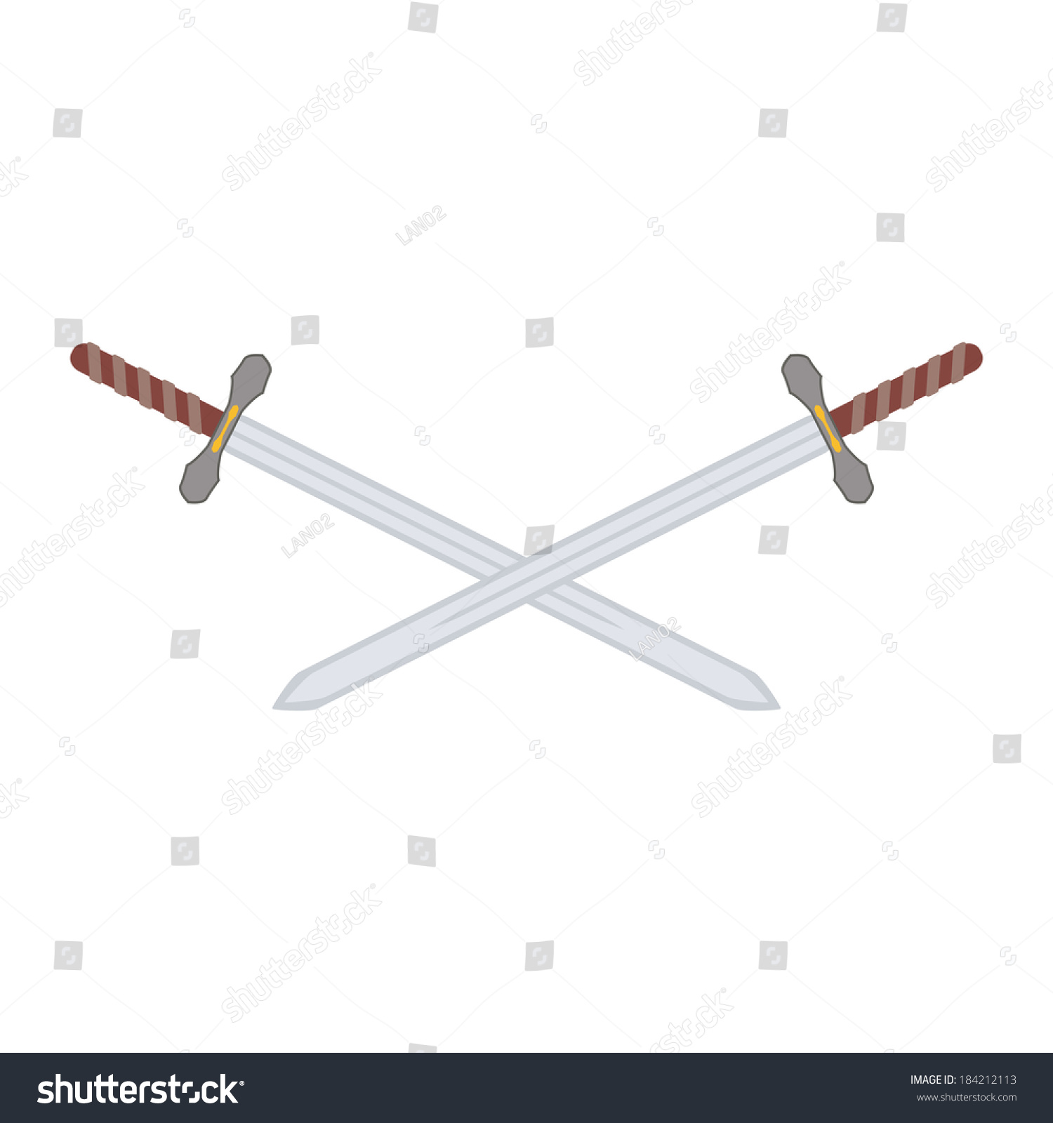 Abstract Medieval Weapons On White Background Stock Vector (Royalty ...