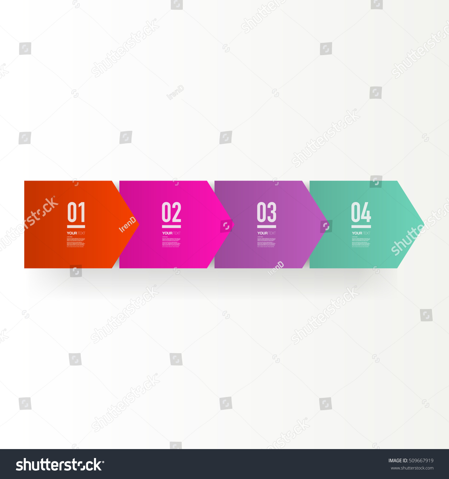 vector box number Arrows Vector Stock Box Colorful Text Minimal Abstract