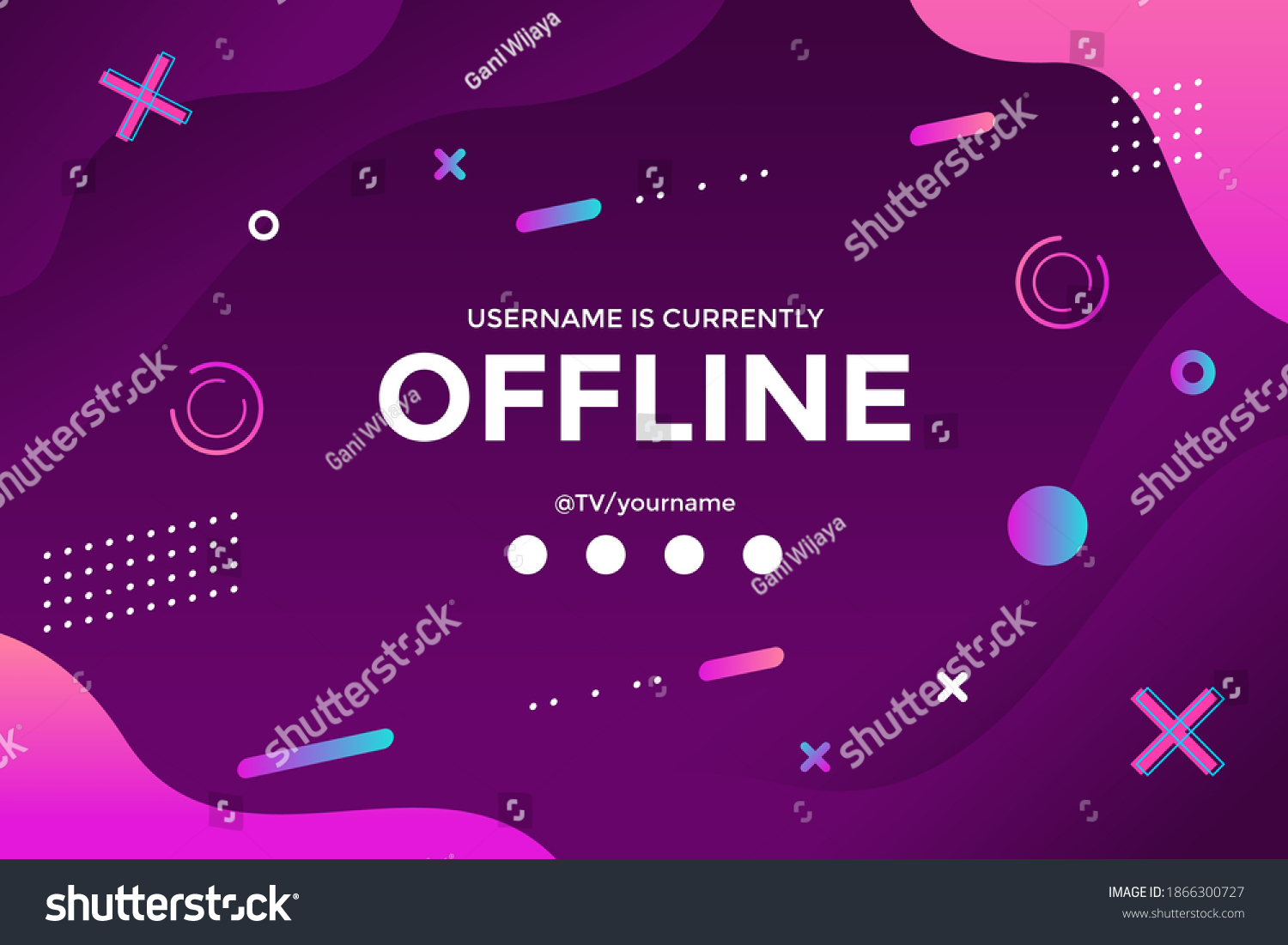 Abstract Modern Gaming Background Offline Twitch Stock Vector (Royalty ...