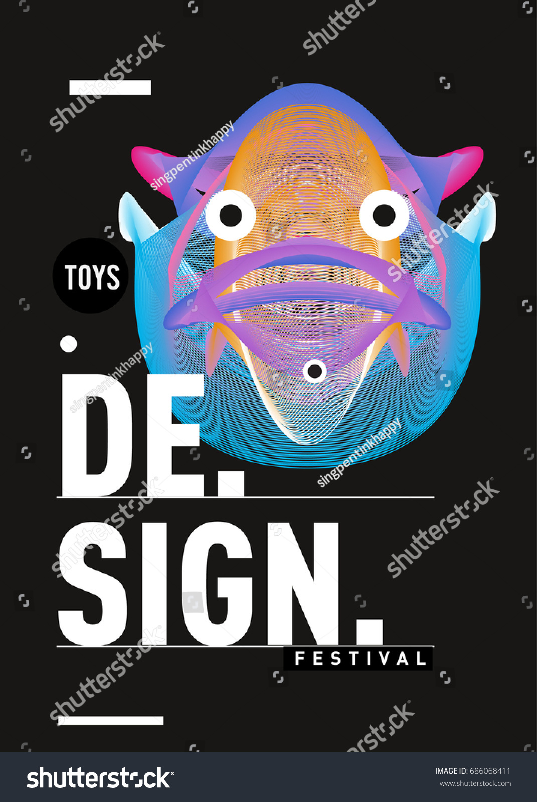 abstract modern toys design festival poster publications and