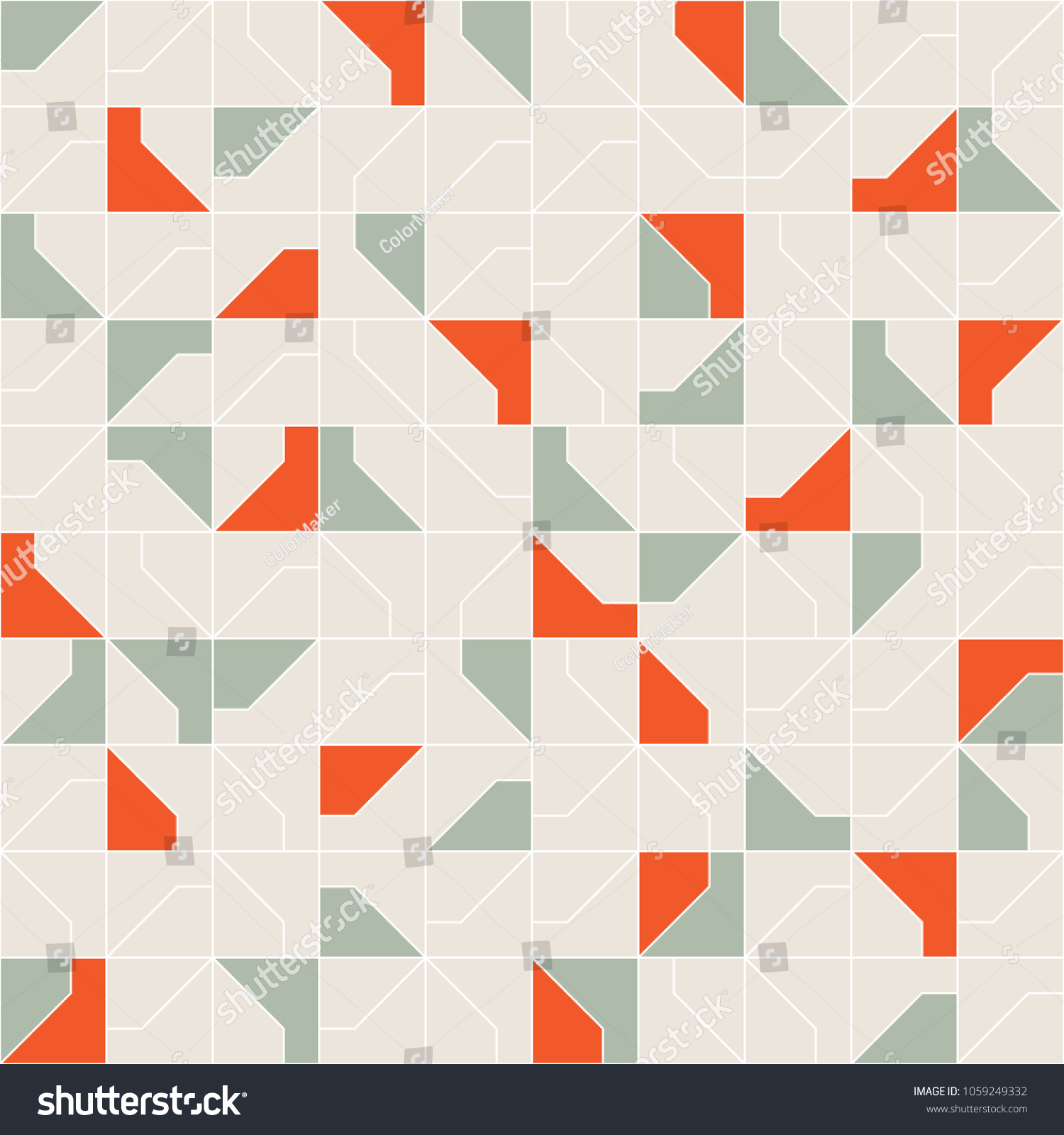 Abstract Modernist Style Geometric Tiles Seamless Pattern Design, Repeat Background Abstract Modernist Style Geometric Tiles Seamless Pattern Design, Repeat Background