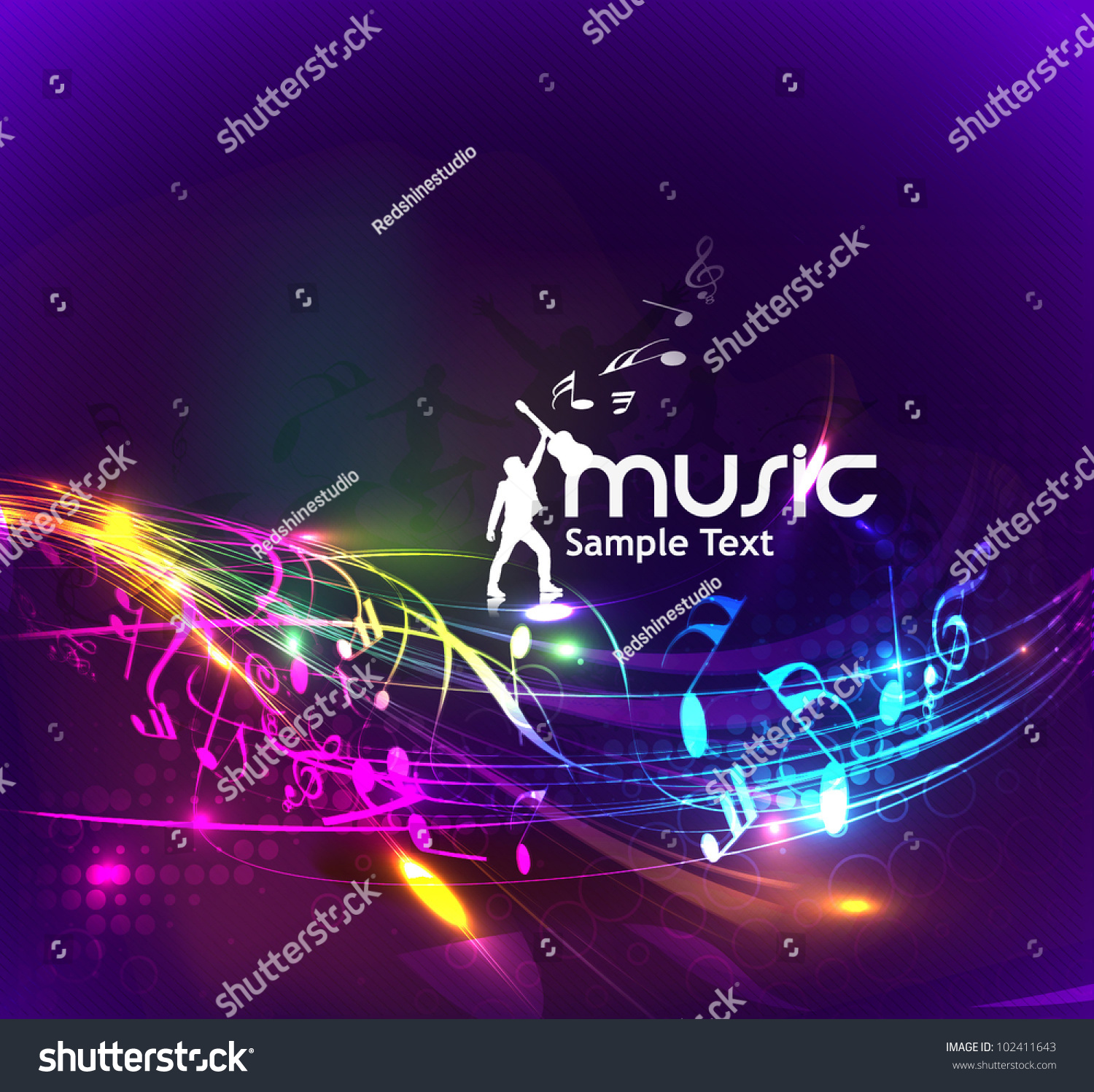 Abstract Music Dance Background For Music Event Design. Vector ...