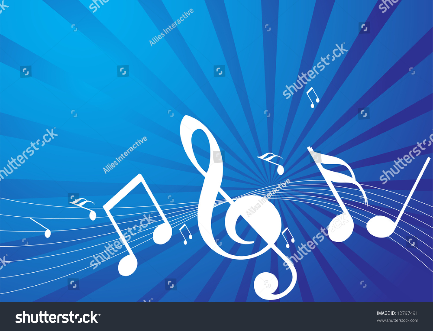 Abstract Music Notes Vector Illustration Stock Vector Royalty Free 12797491 Shutterstock