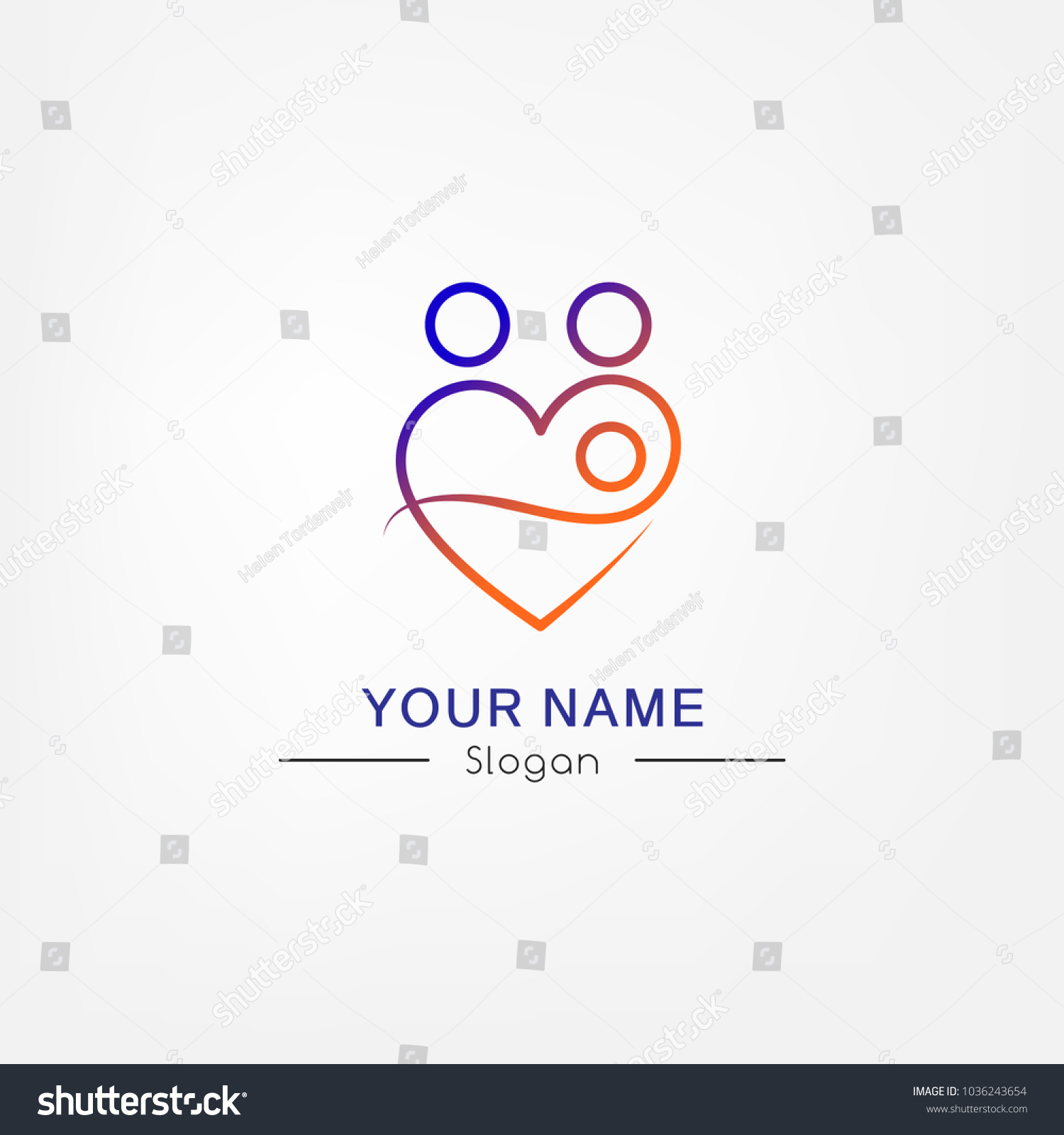 Abstract Parents Logo Design Vector Image Stock Vector (Royalty Free ...