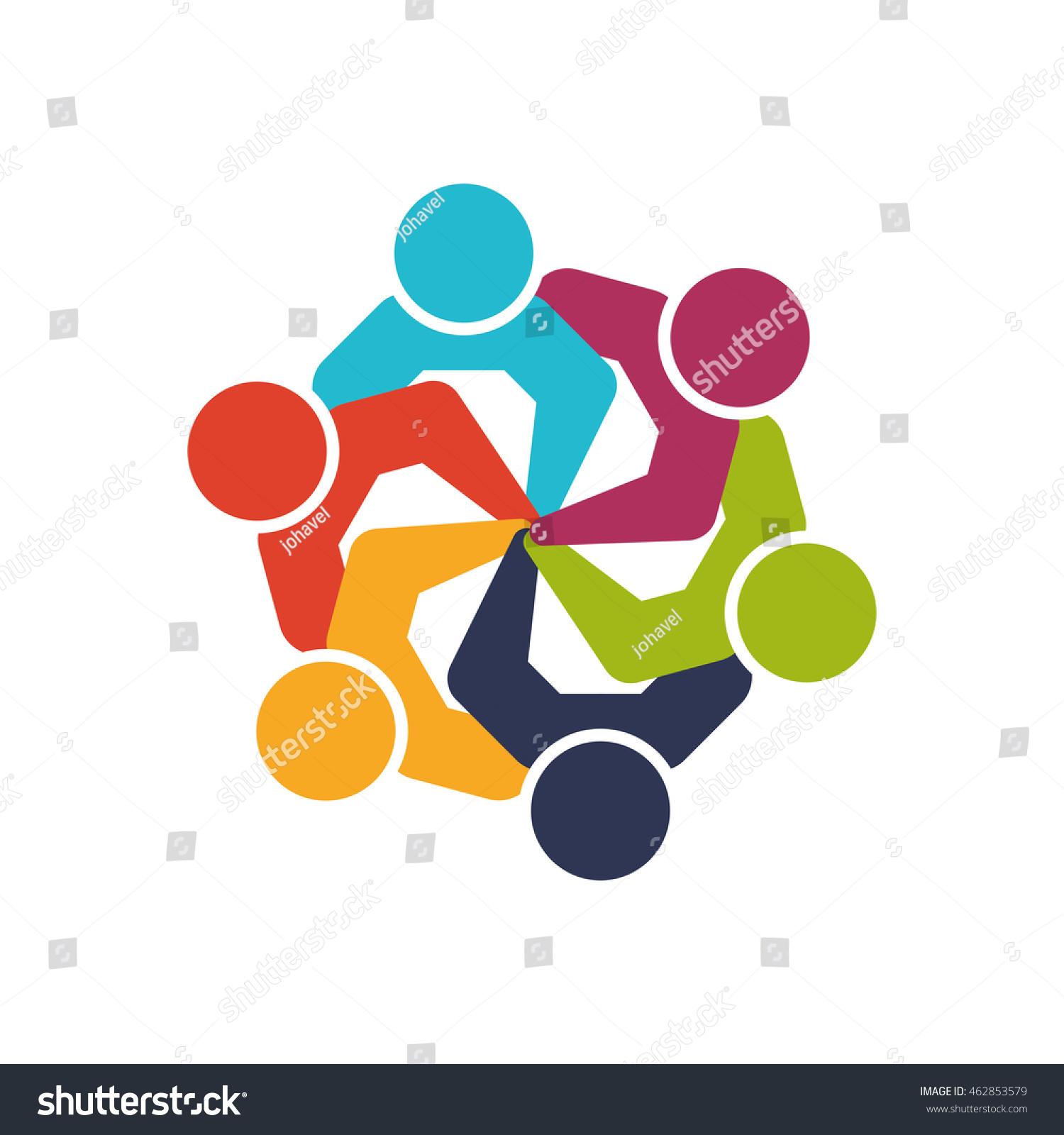 Abstract People Support Concept Represented By Stock Vector (Royalty ...