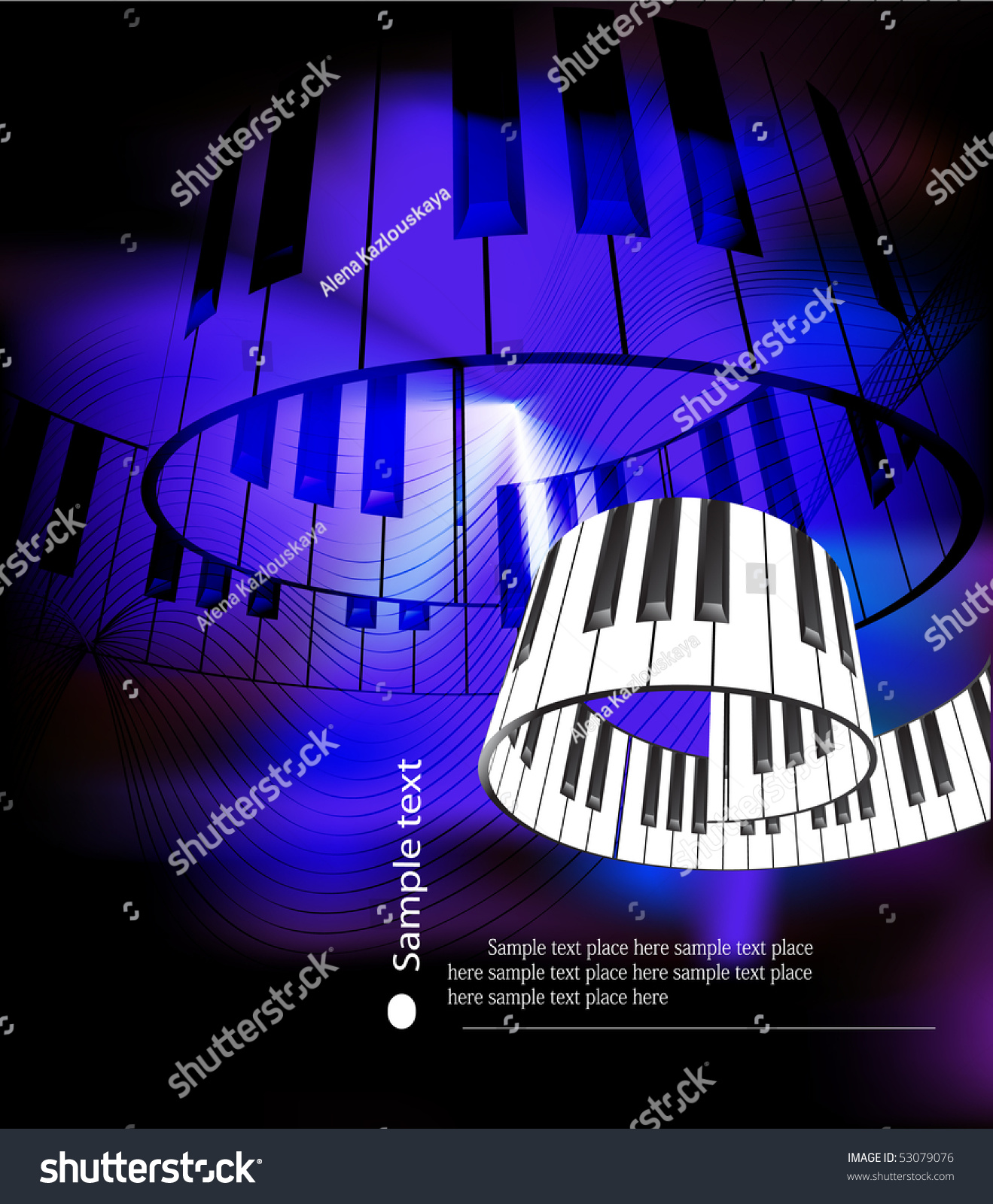 Abstract Piano Keyboard Stock Vector Royalty Free 53079076