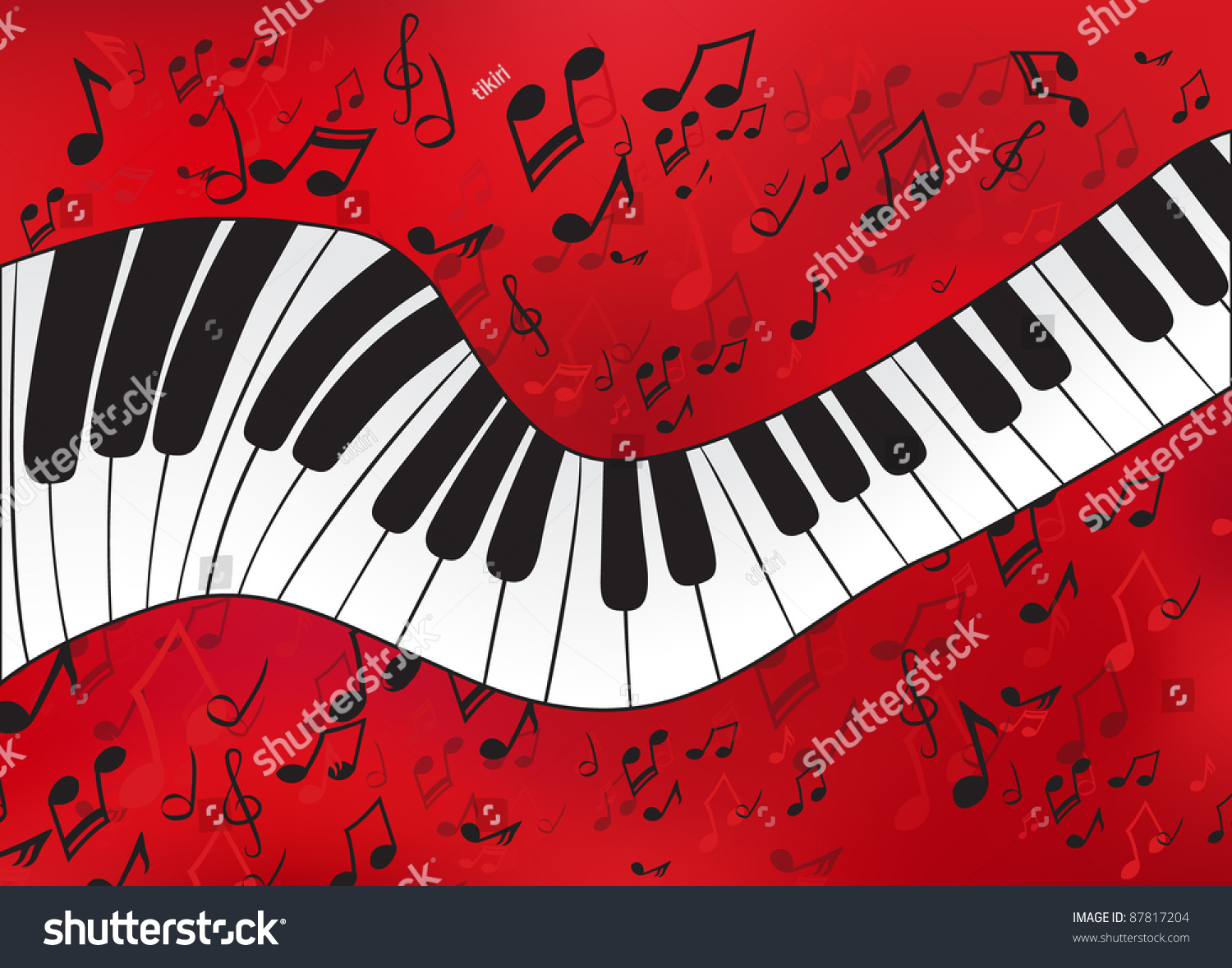 Abstract Piano With Scores On The Background Stock Vector 87817204 ...