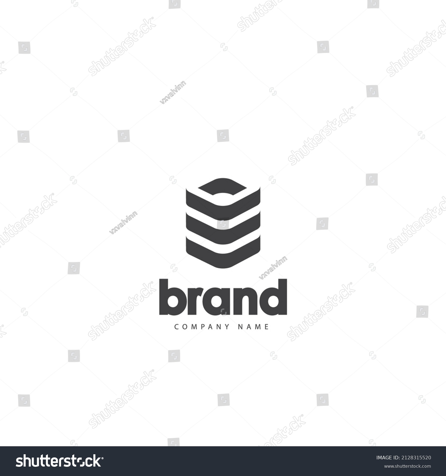 Abstract Pile Box Symbol Corporate Business Stock Vector (Royalty Free ...