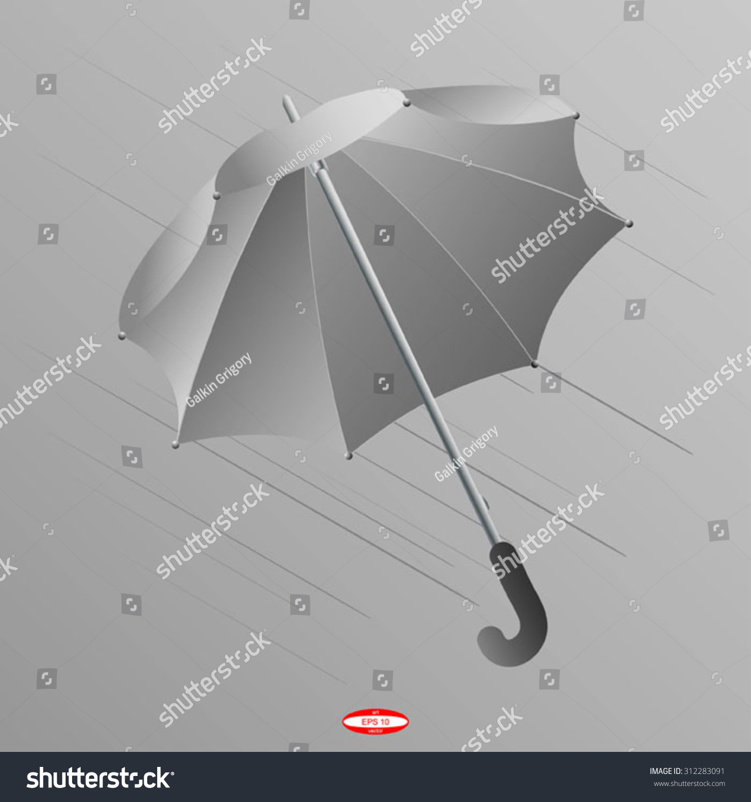 gray rain umbrella