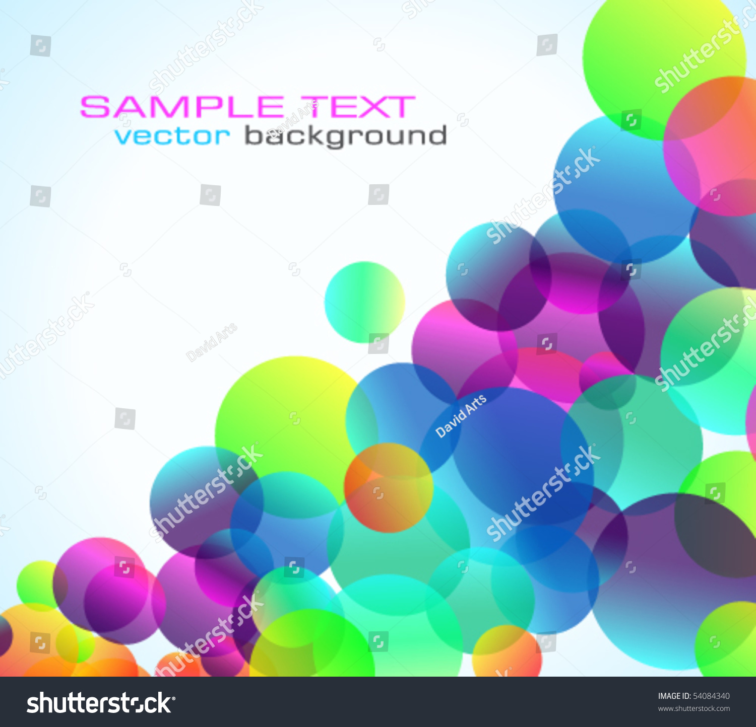 Abstract Rainbow Bubbles Background Elegant Flyers Stock Vector Royalty Free