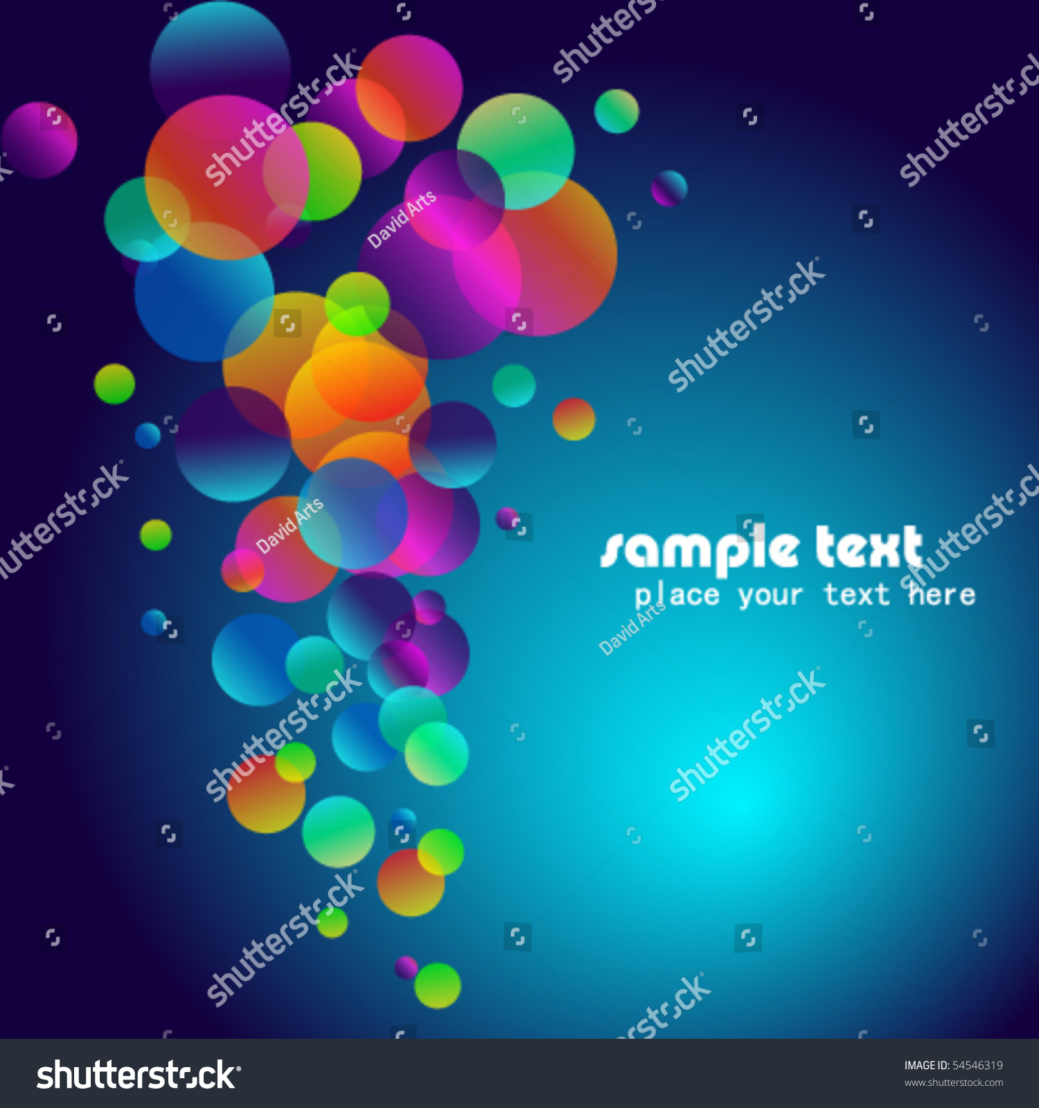 Abstract Rainbow Bubbles Background Elegant Flyers Stock Vector Royalty Free