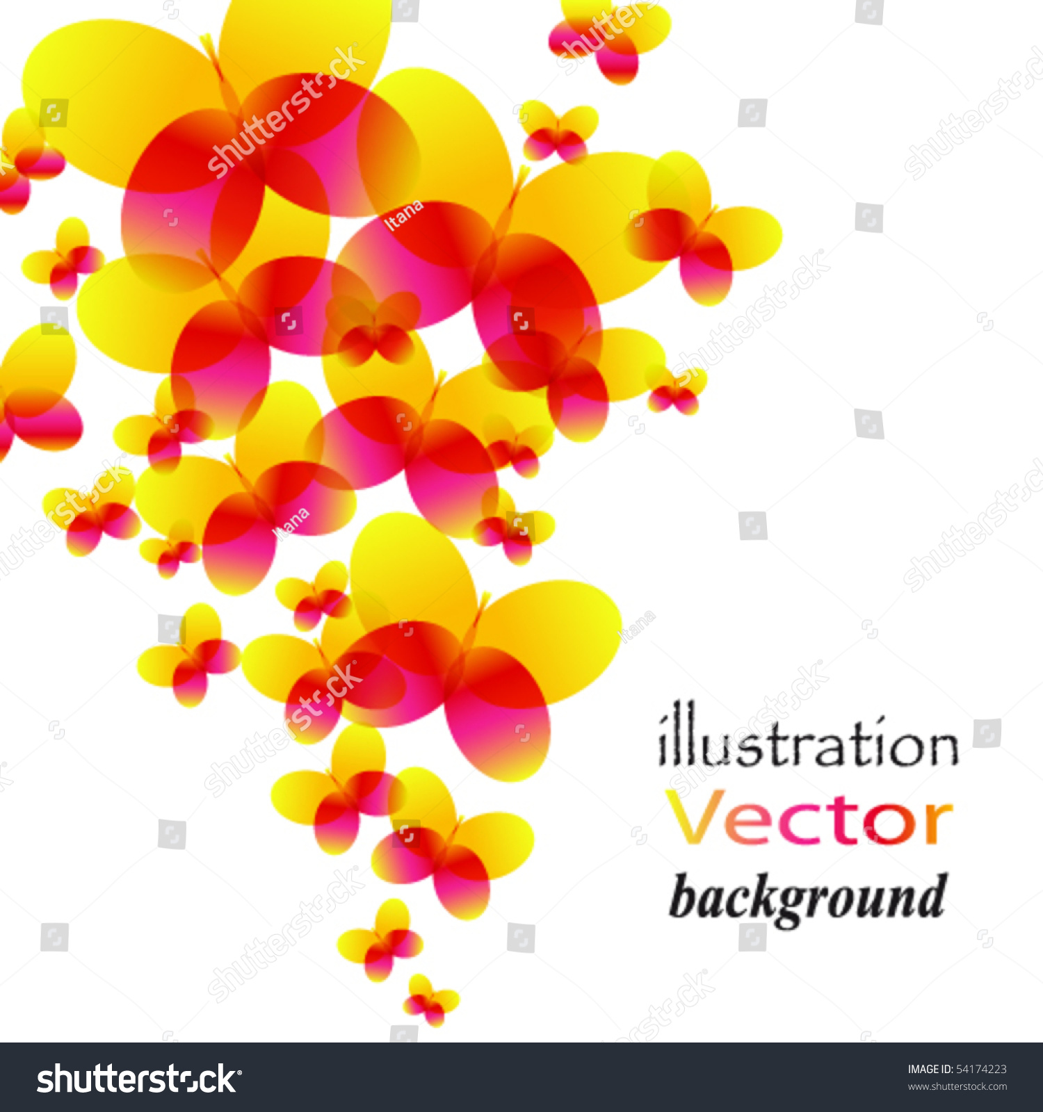 Abstract Rainbow Butterfly Background Elegant Flyers Stock Vector Royalty Free