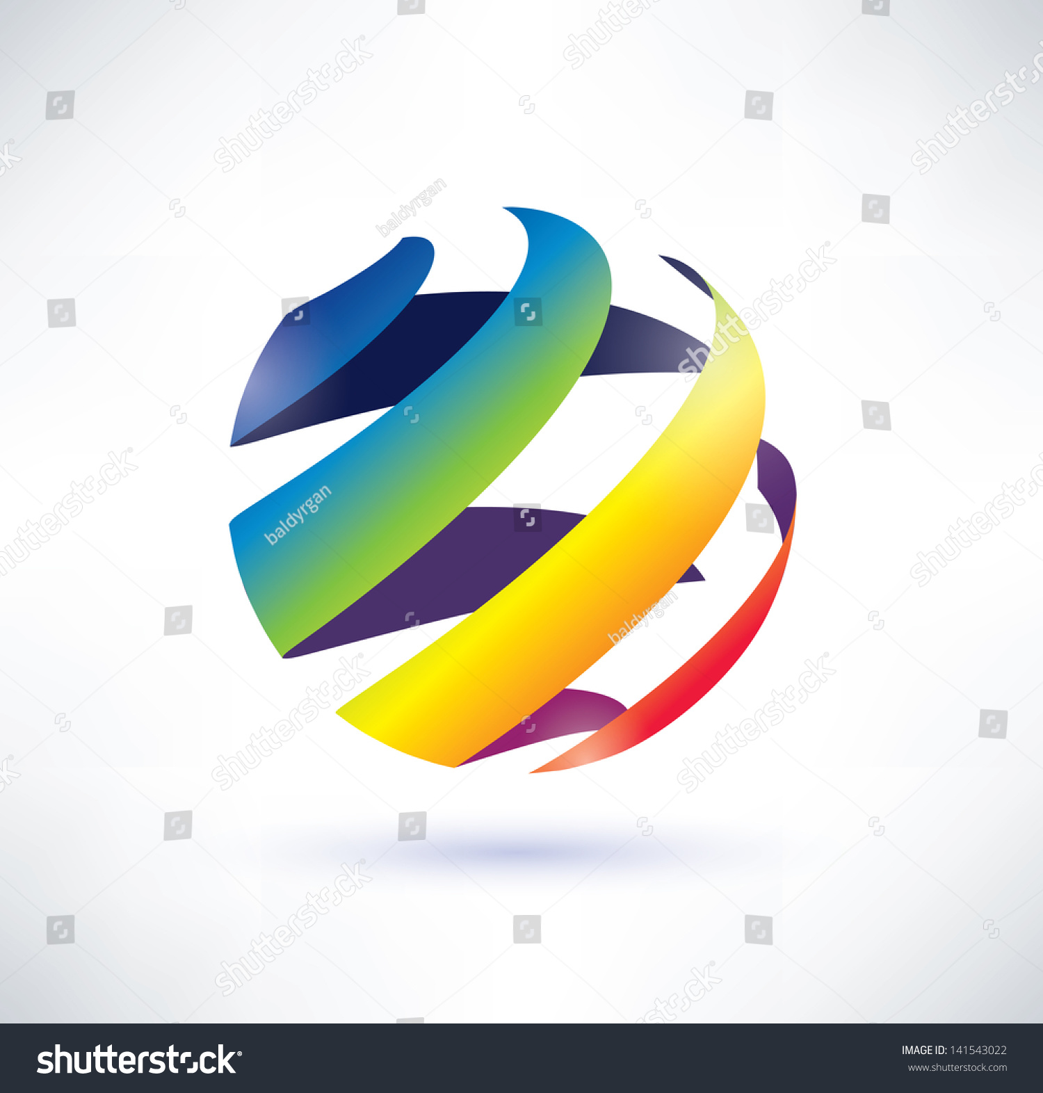 Abstract Rainbow Globe Icon Stock Vector Illustration 141543022 ...