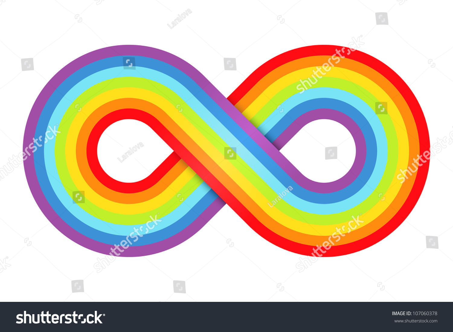 Abstract Rainbow Infinity Vector Illustration Stock Vector (Royalty ...