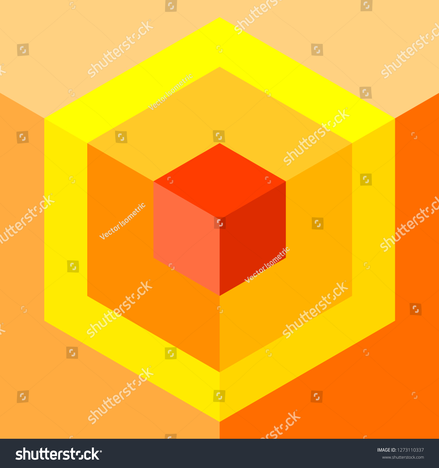 Abstract Red Yellow Square Vector Background Stock Vector (Royalty Free ...
