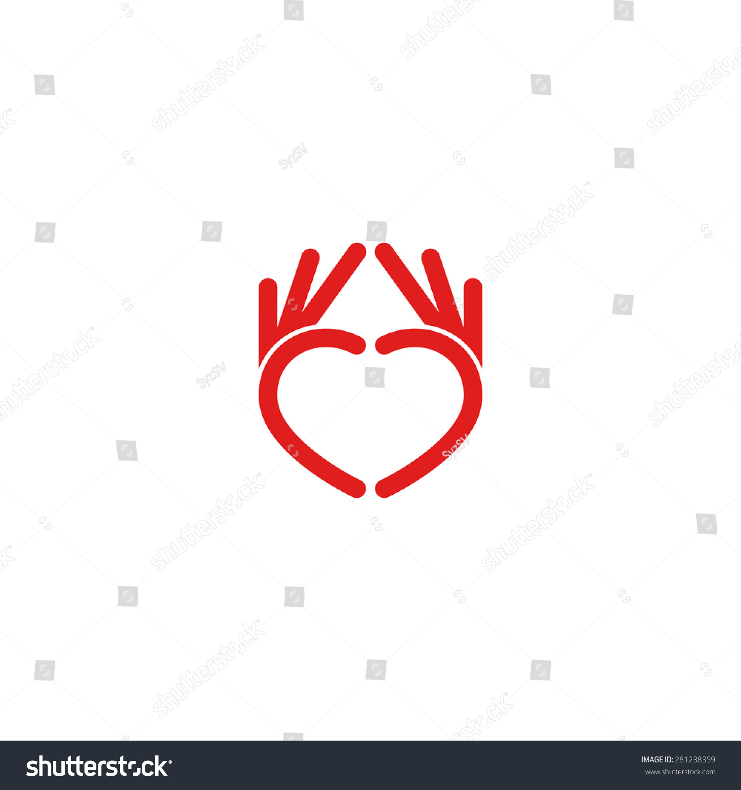 Abstract Red Heart Logo Hands Mockup Stock Vector Royalty Free abstract-red-heart-logo-hands-mockup-stock-vector-royalty-free
