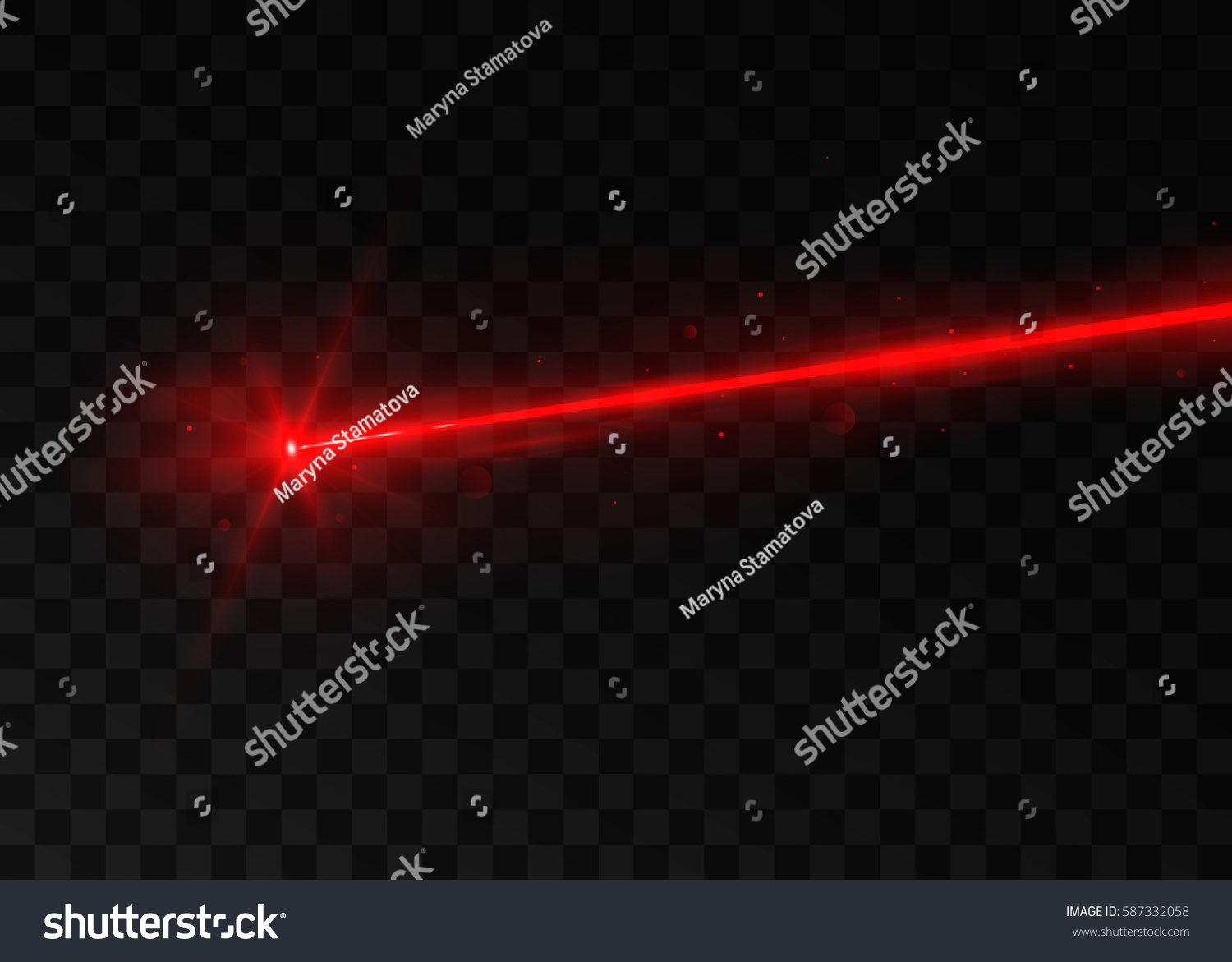 Abstract Red Laser Beam Isolated On Stock Vector (Royalty Free ...