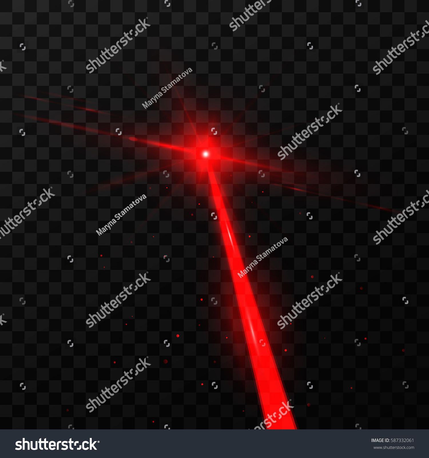 Abstract Red Laser Beam Isolated On Stock Vector 587332061 - Shutterstock