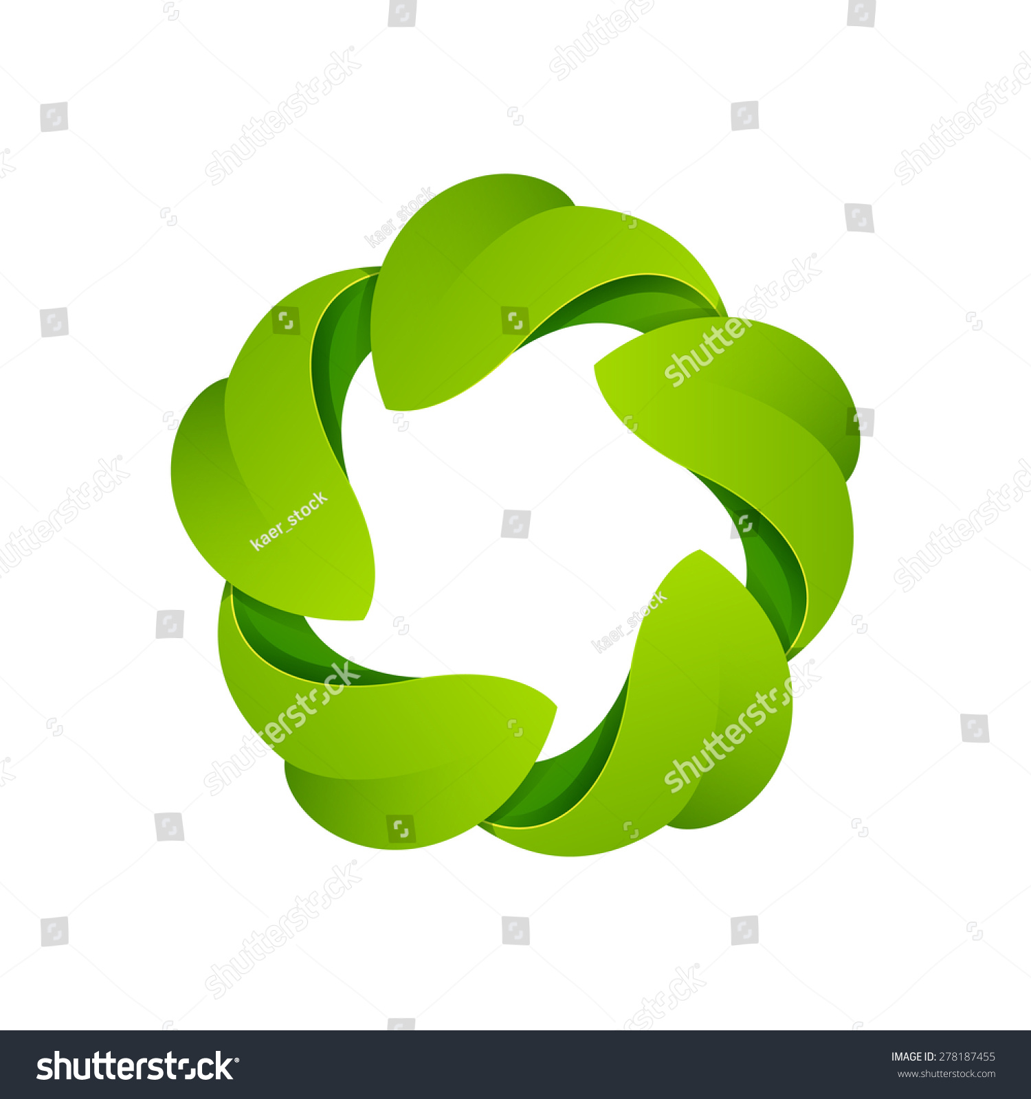 Abstract Round Green Leaf Logo Stock Vector 278187455 - Shutterstock