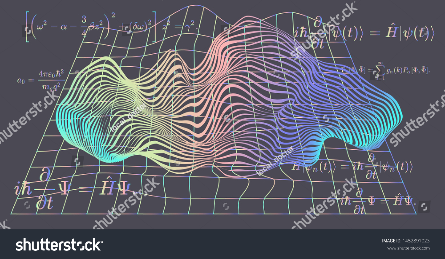 Abstract Scientific Background Fundamental Quantum Mechanics Stock Vector Royalty Free 1452891023