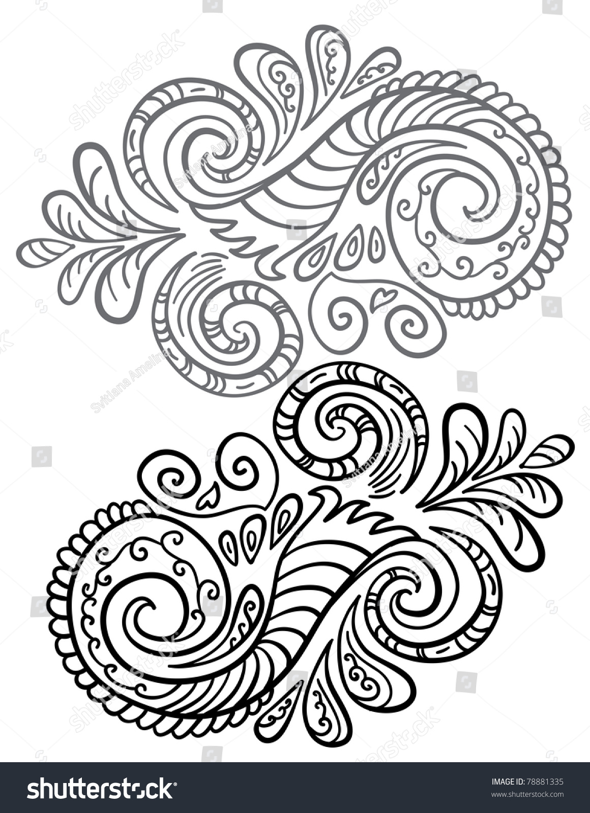 Abstract Scroll Pattern. Seamless Floral Background. Stock Vector ...