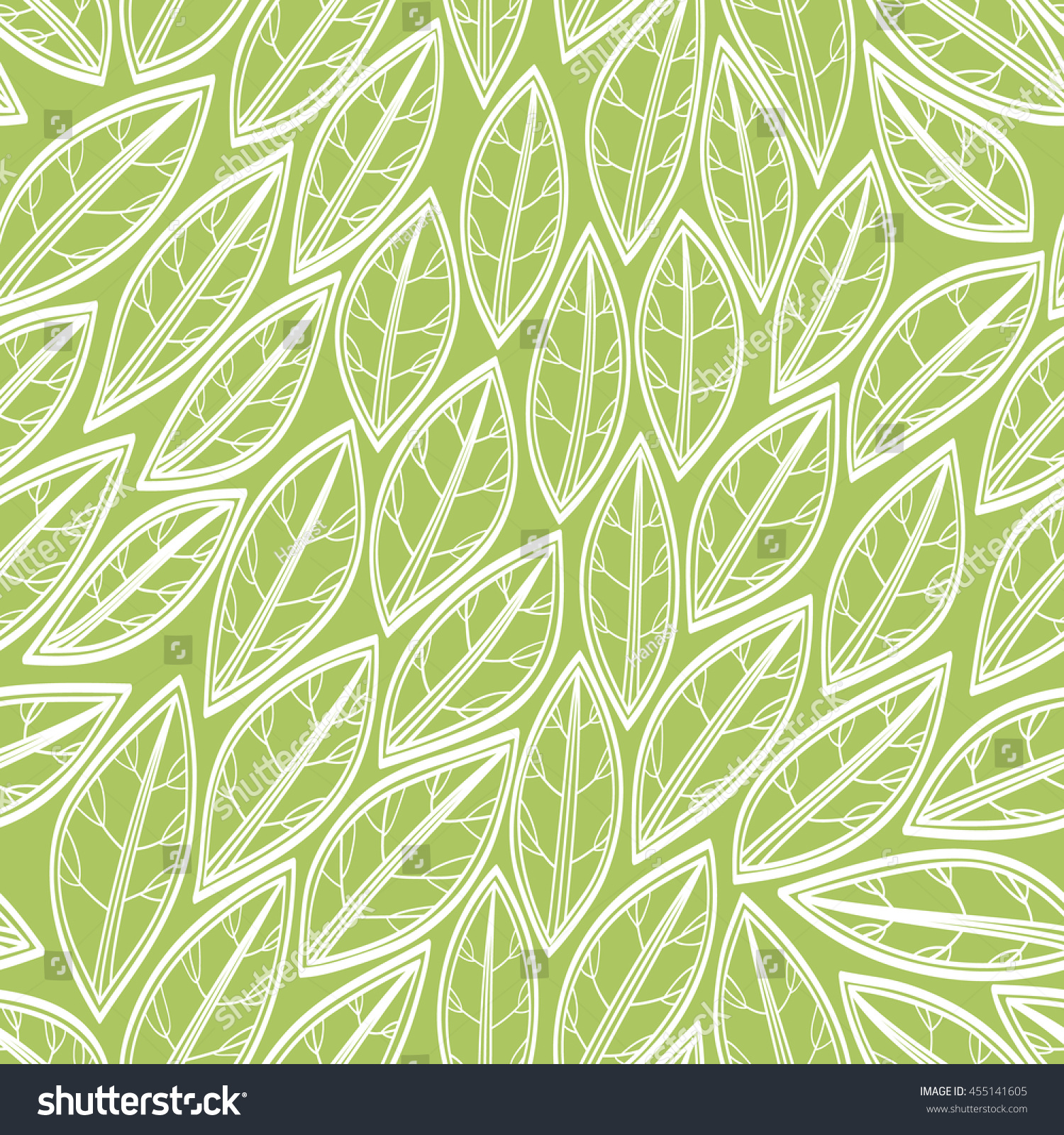 Abstract Seamless Pattern Graphic Leaves Modern Stock Vector 455141605 ...