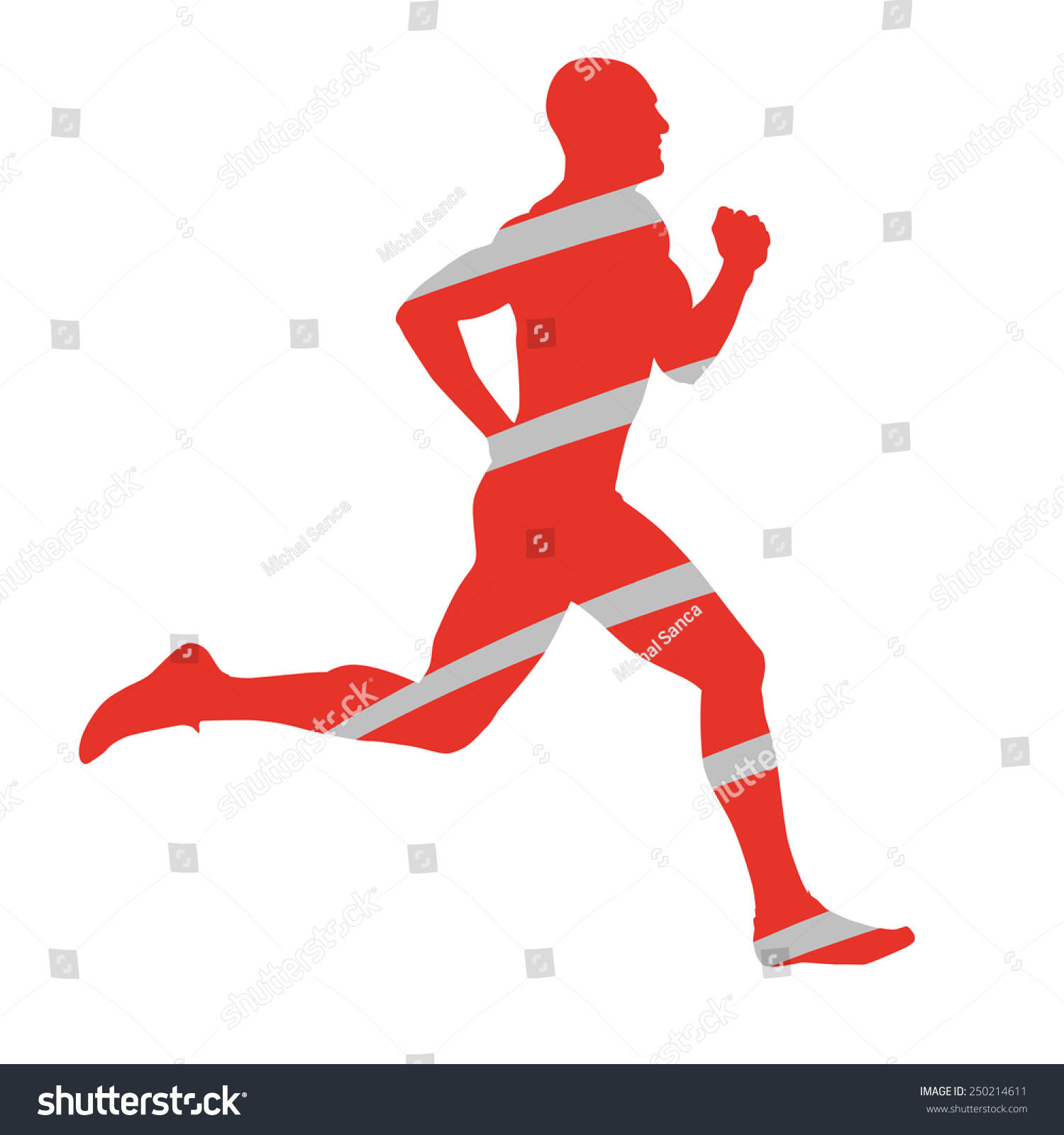 Abstract Silhouette Of Running Man Stock Vector Illustration 250214611 ...